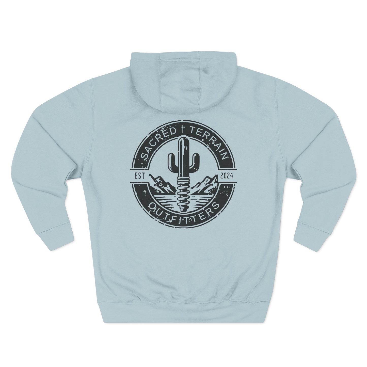Cactus Crest Distressed Hoodie