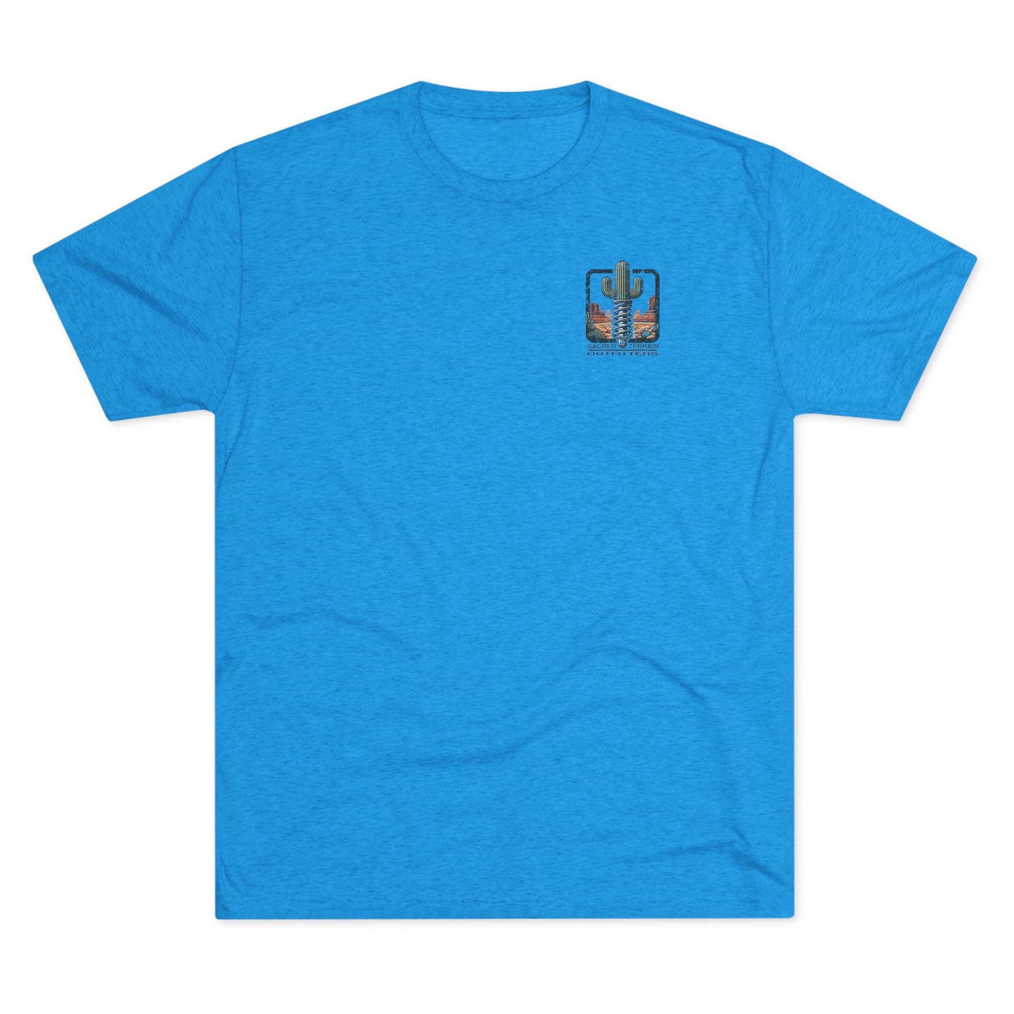 The Sacred Terrain OG Distressed – Unisex Tri-Blend Crew Shirt, Casual Wear, Nature Lover Gift, Summer Outfit, Adventure Apparel