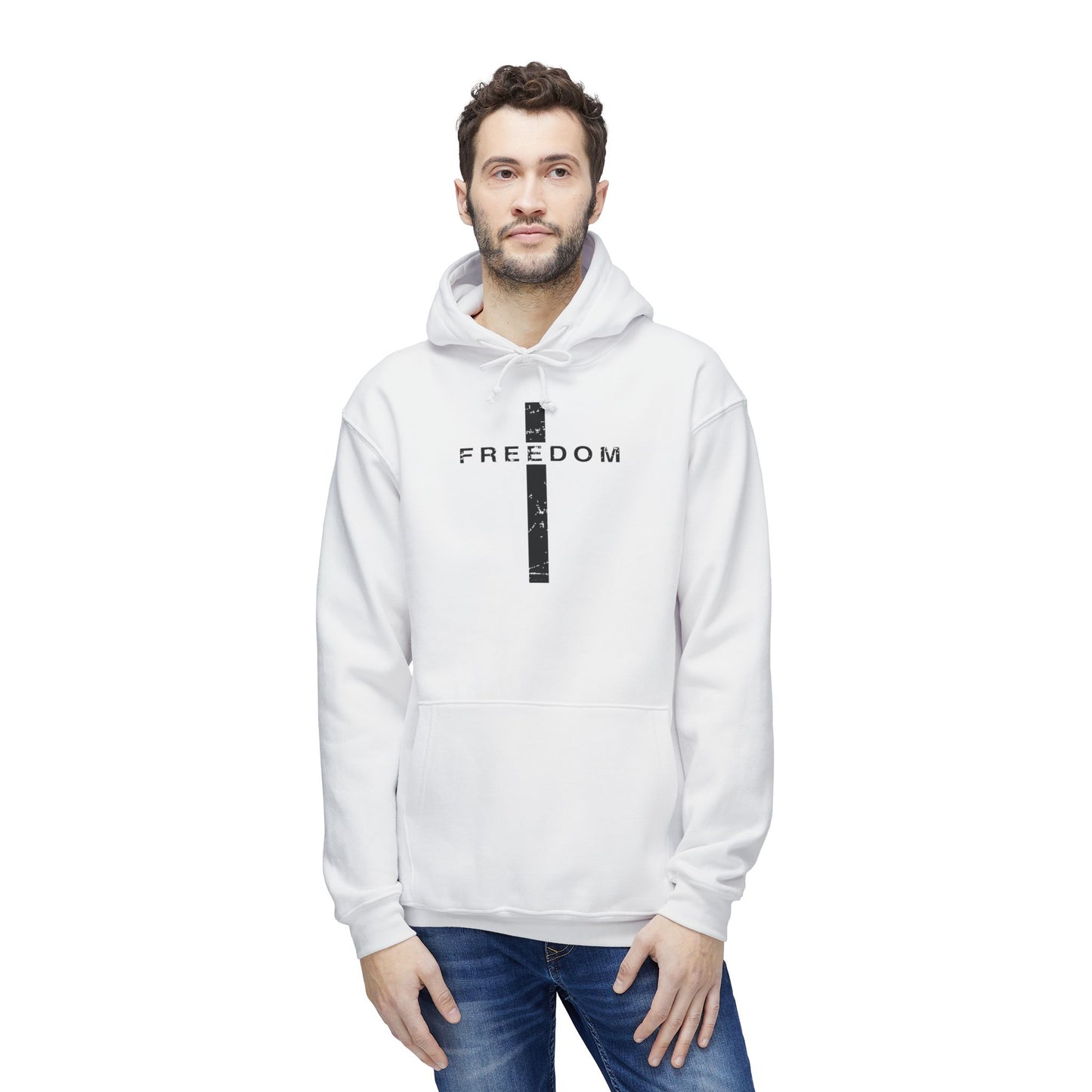 Freedom Cross Sacred Terrain Unisex Hooded Sweatshirt Made In USA