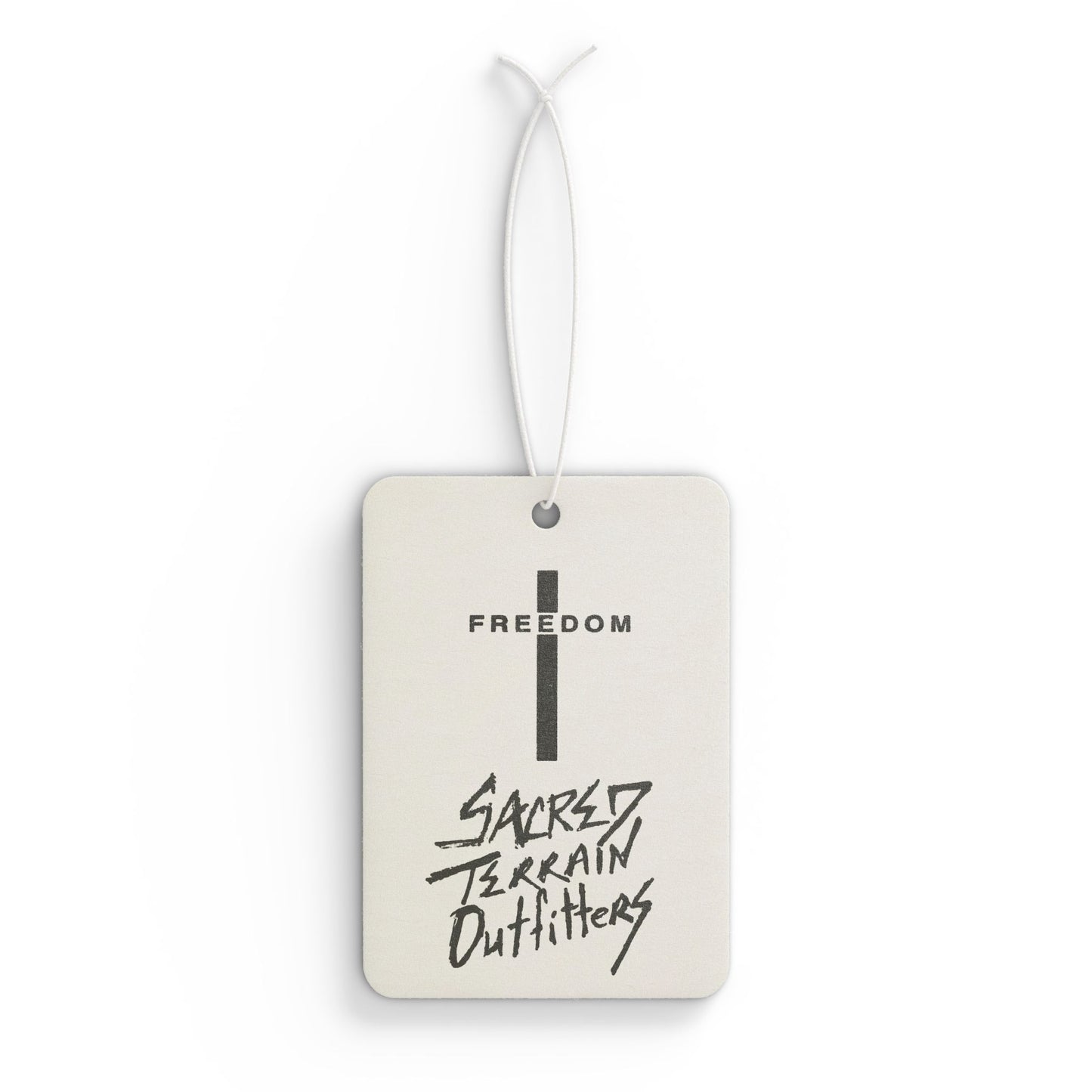 Sacred Terrain-Freedom Cross Car Air Freshener - Scented Auto Decor, Gift for Travelers, Car Accessories, Home Fragrance, Sacred Terrain Outfitters