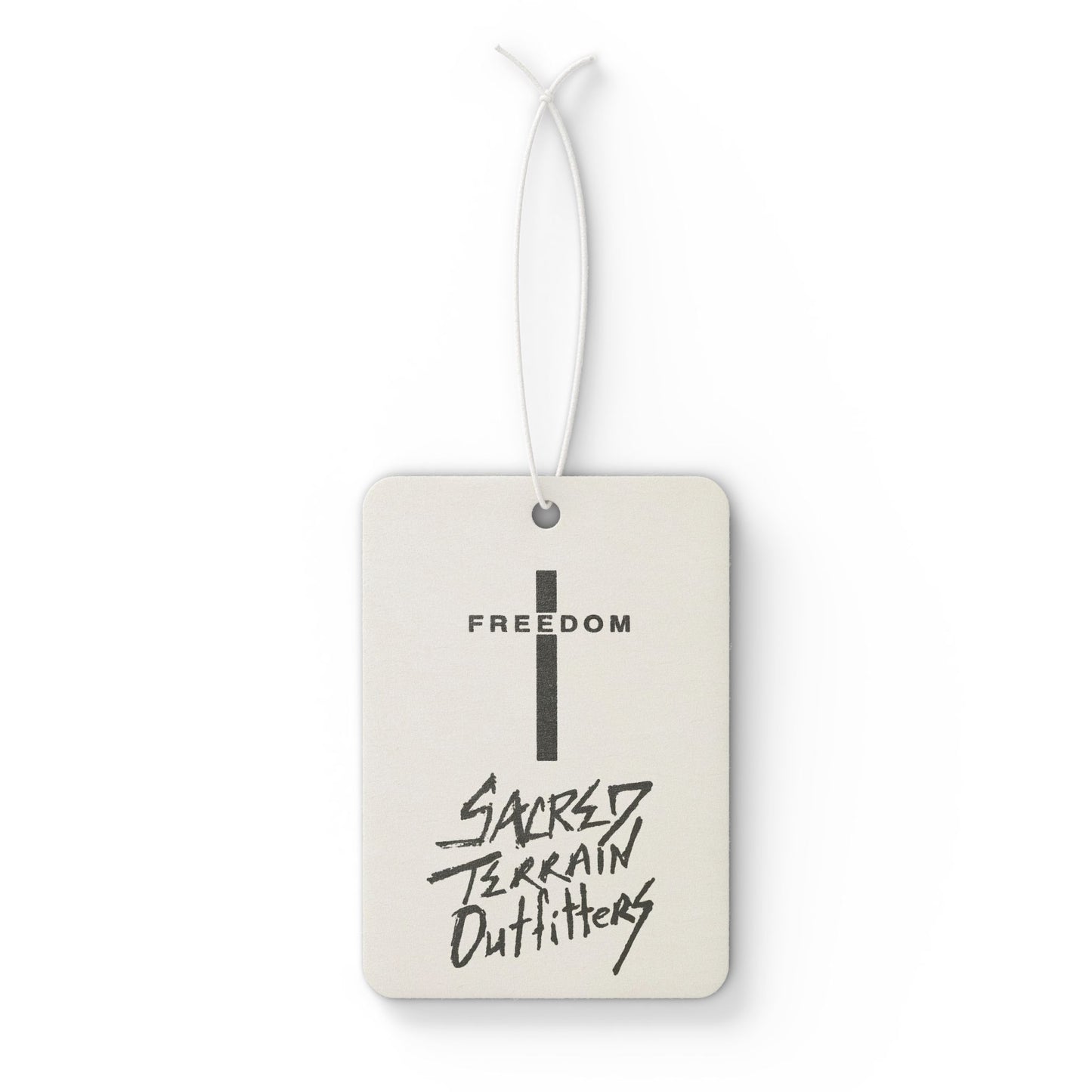 Sacred Terrain-Freedom Cross Car Air Freshener - Scented Auto Decor, Gift for Travelers, Car Accessories, Home Fragrance, Sacred Terrain Outfitters