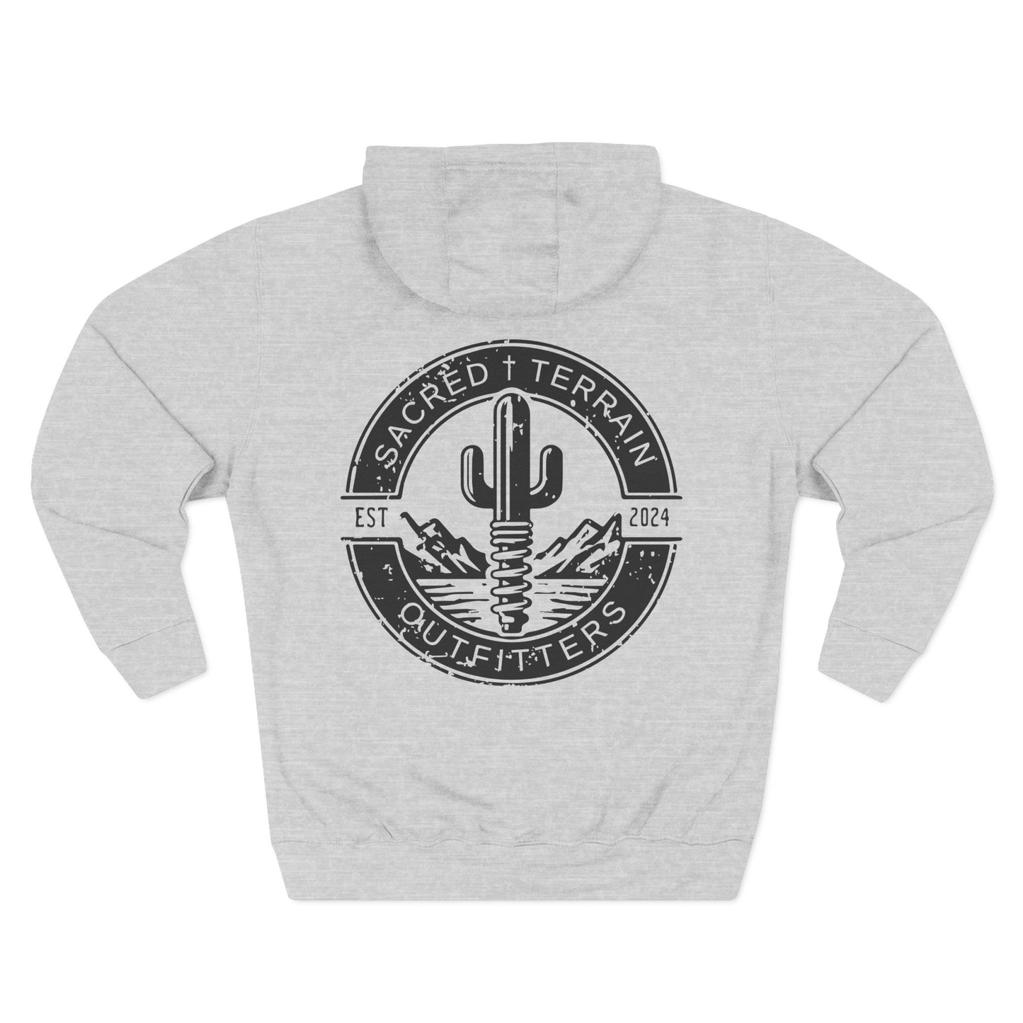 Cactus Crest Distressed Hoodie