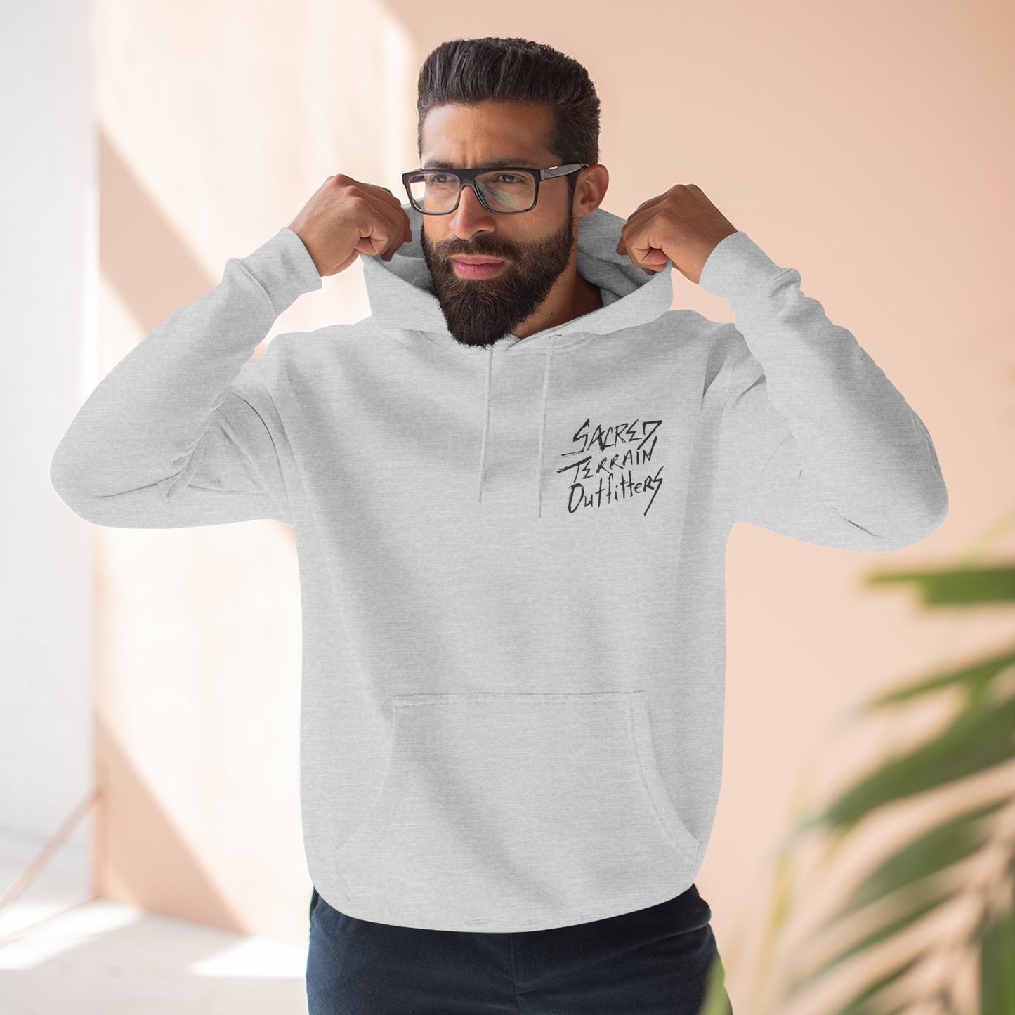Cactus Crest Distressed Hoodie