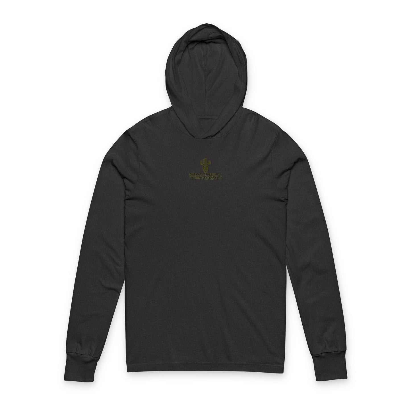 BAJAAA Graphic Hooded Long Sleeve Tee — Retro Chili Pepper License-Plate Design