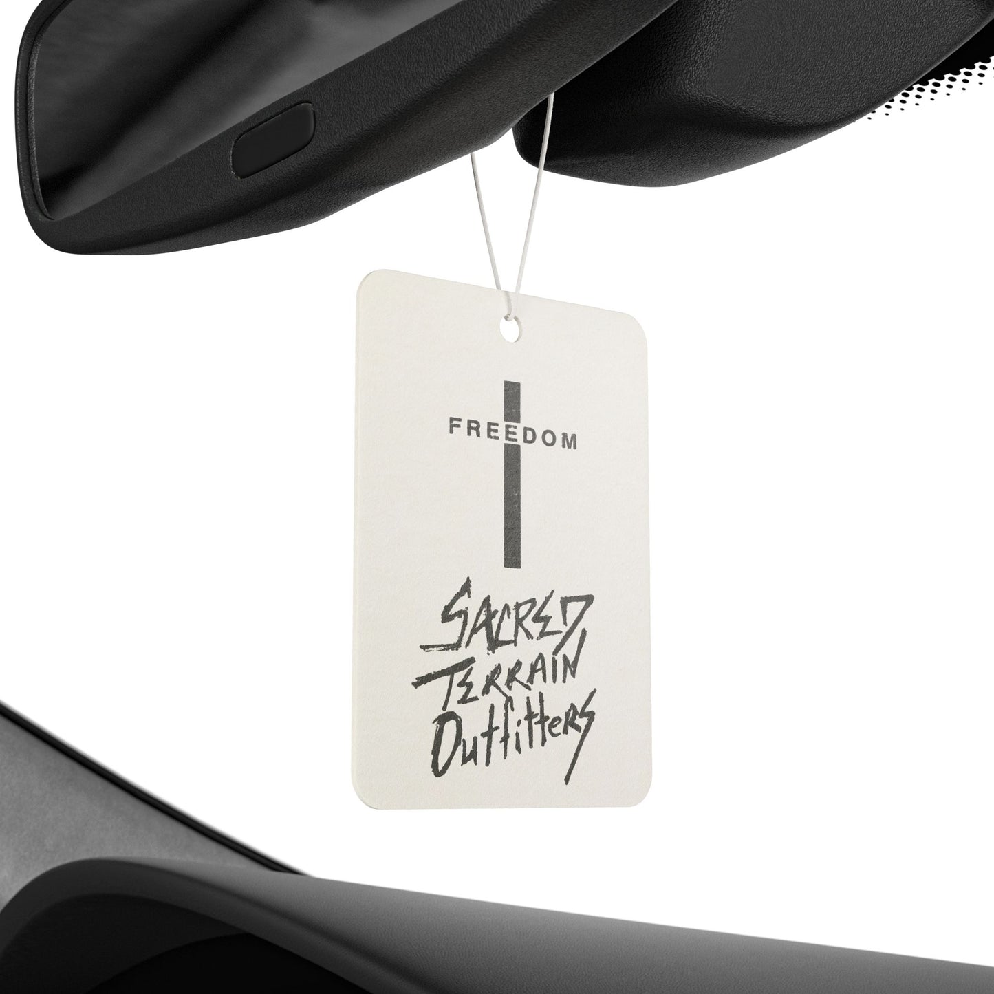 Sacred Terrain-Freedom Cross Car Air Freshener - Scented Auto Decor, Gift for Travelers, Car Accessories, Home Fragrance, Sacred Terrain Outfitters