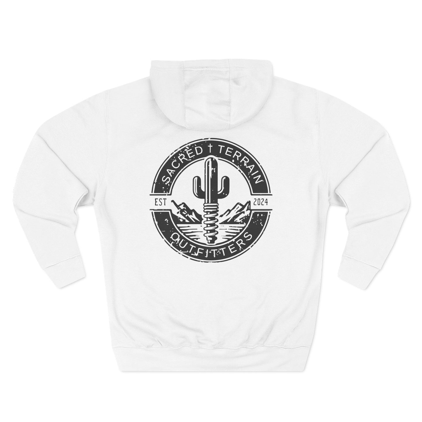 Cactus Crest Distressed Hoodie
