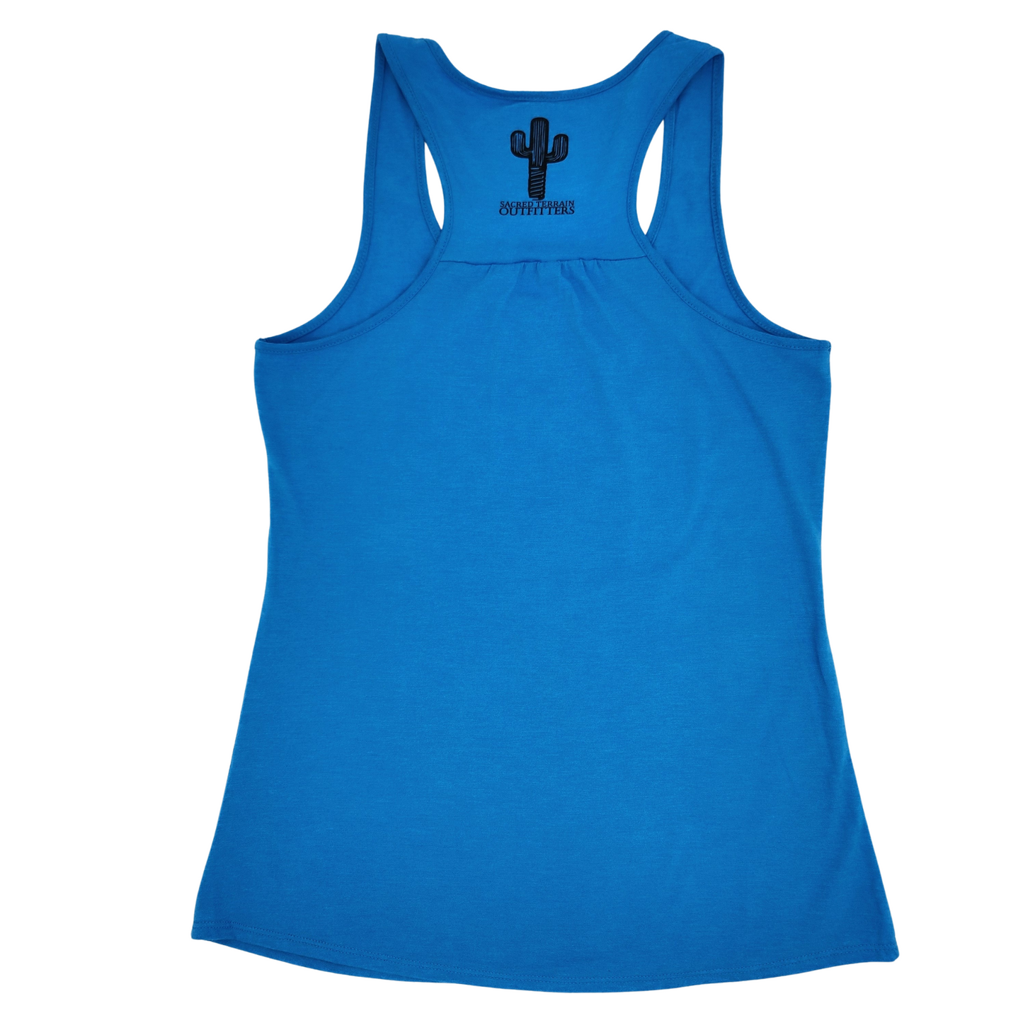 Bison Bloom Bright Blue Tank