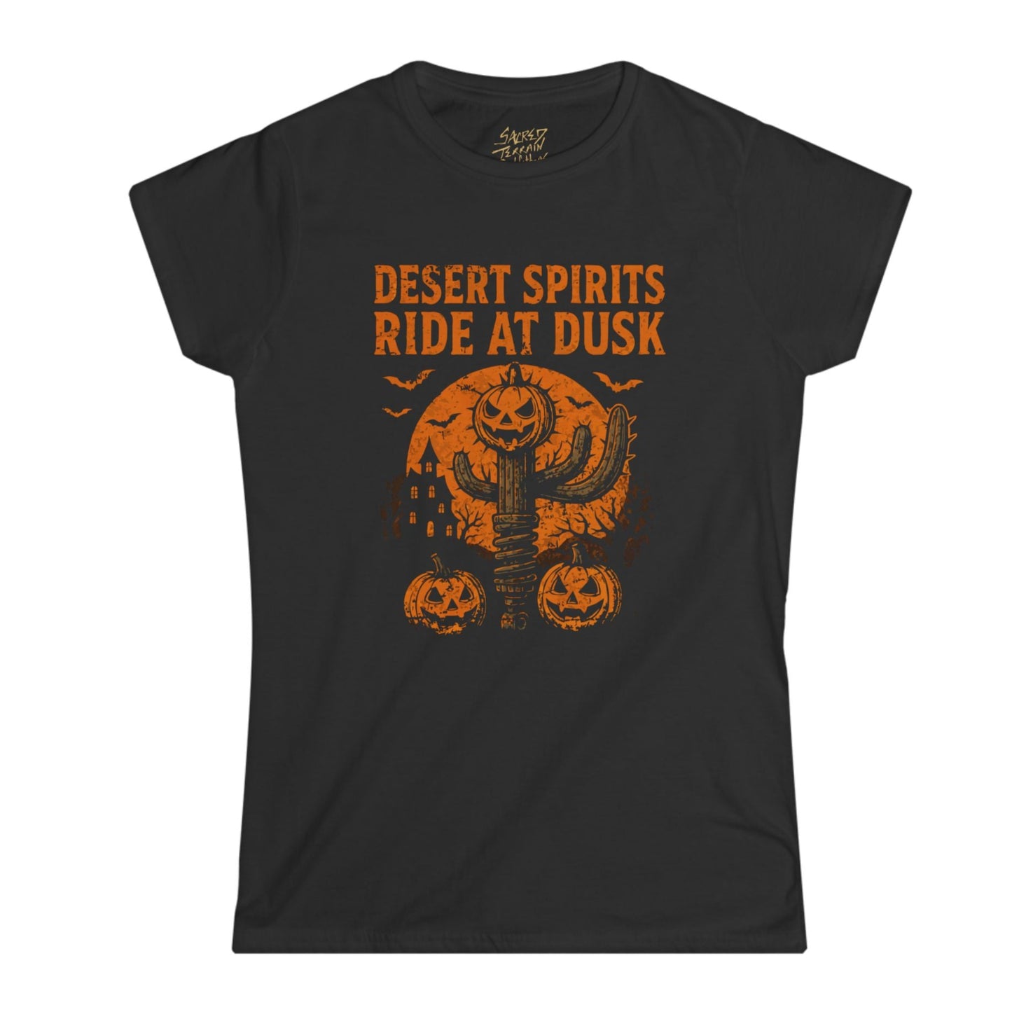 Halloween Desert Spirits Tee - Women's Softstyle Shirt, Festive Tee, Halloween Apparel, Spooky T-shirt, Ghostly Vibes