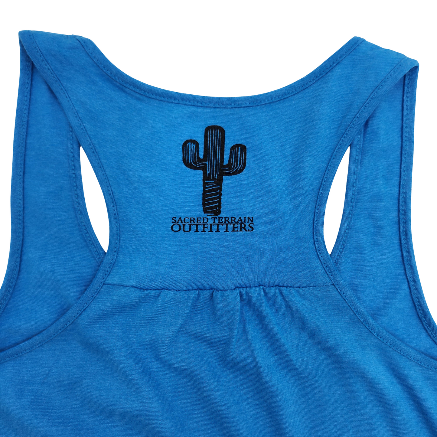 Bison Bloom Bright Blue Tank