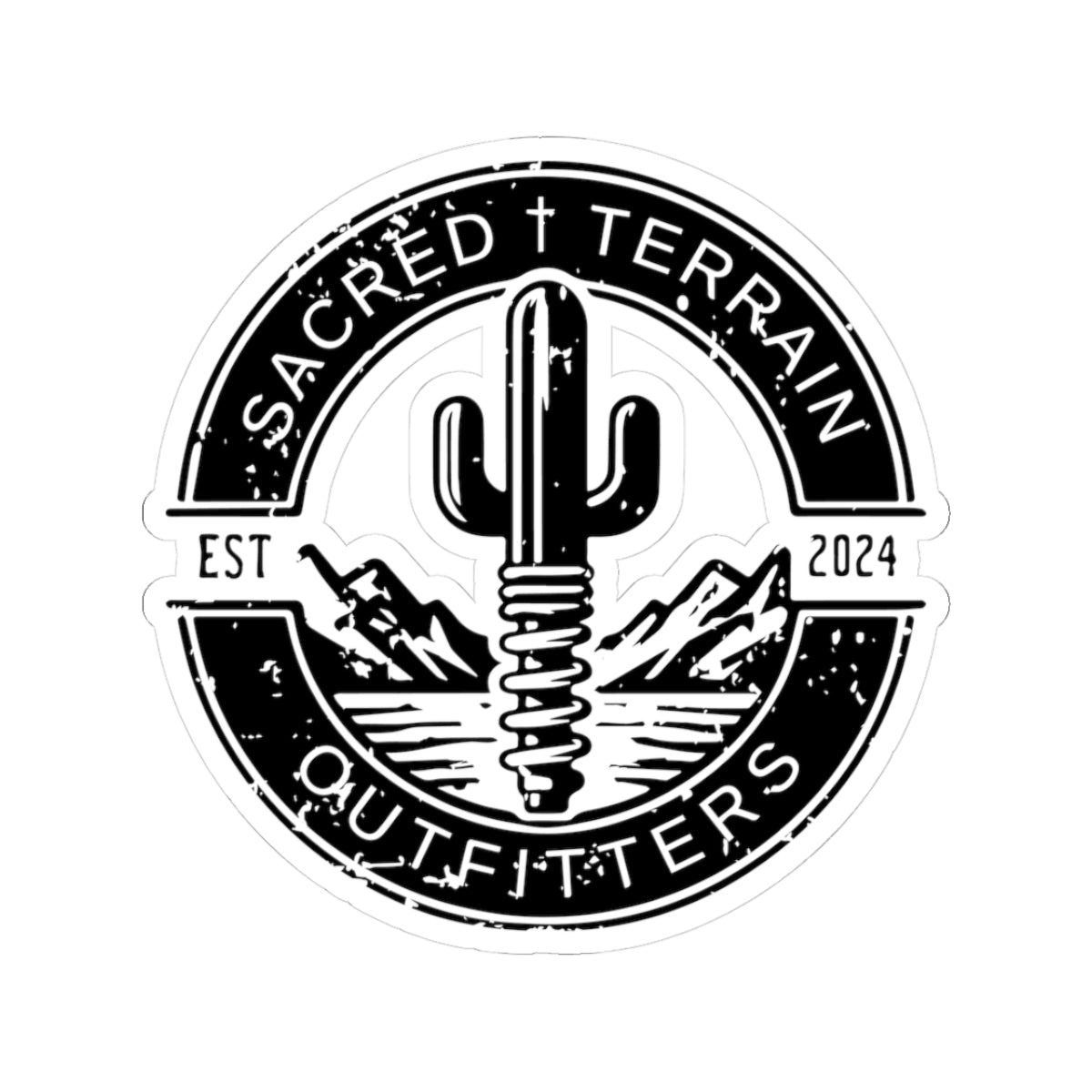 Sacred Terrain Outfitters Decals | Adventure Decor, Nature Vibe, Laptop Accessories, Outdoor Enthusiast Gift, Boho Sticker