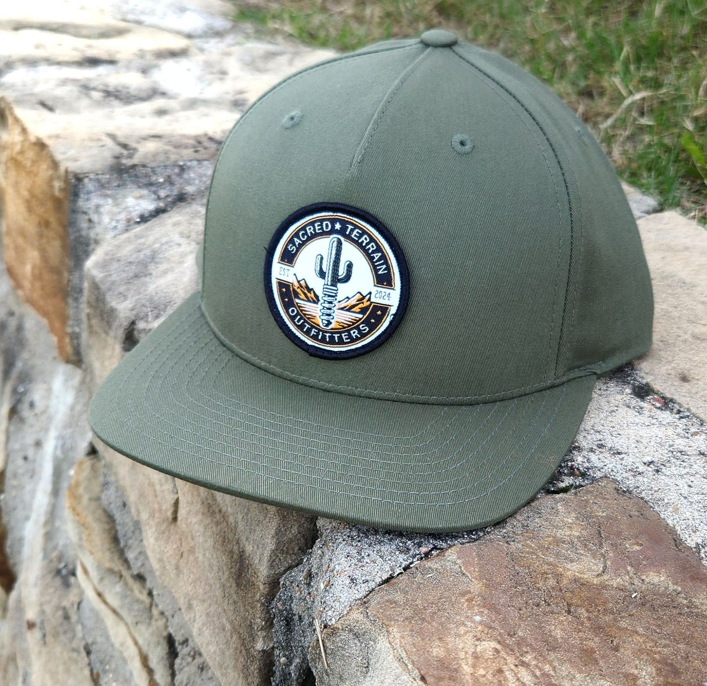 Whiskey Flats 255 Front Pinch Flat Bill Hat - Richardson Structured Crown Cap