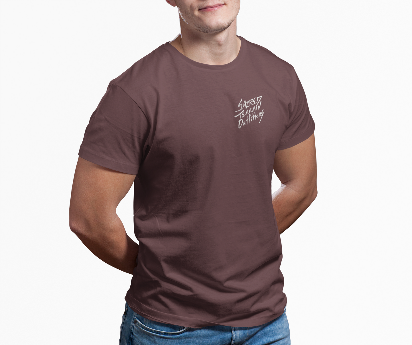 Sacred Saguaro Distressed Patch Fitted Men's Tee