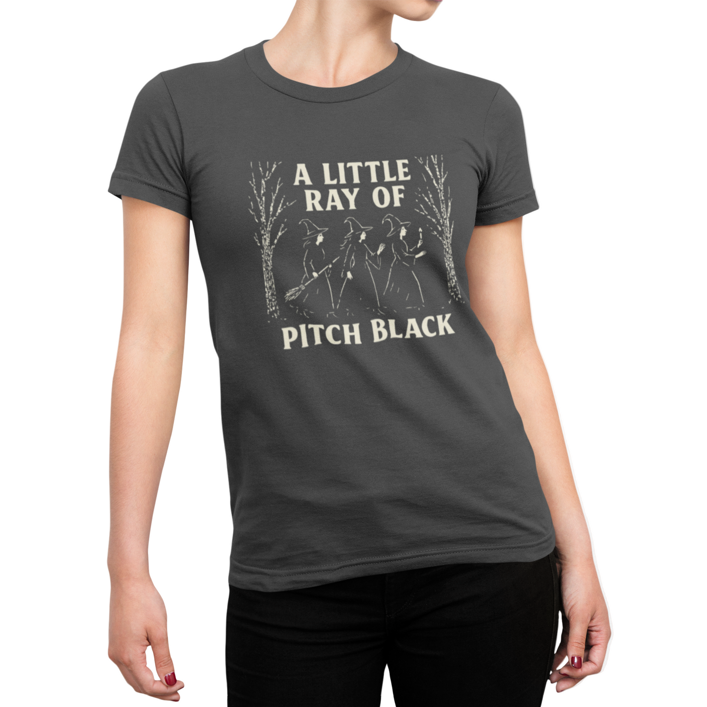 A Little Ray of Pitch Black Women's Tee, Inspirational Shirt, Cute Casual Top, Gift for Her, Motivational Fashion