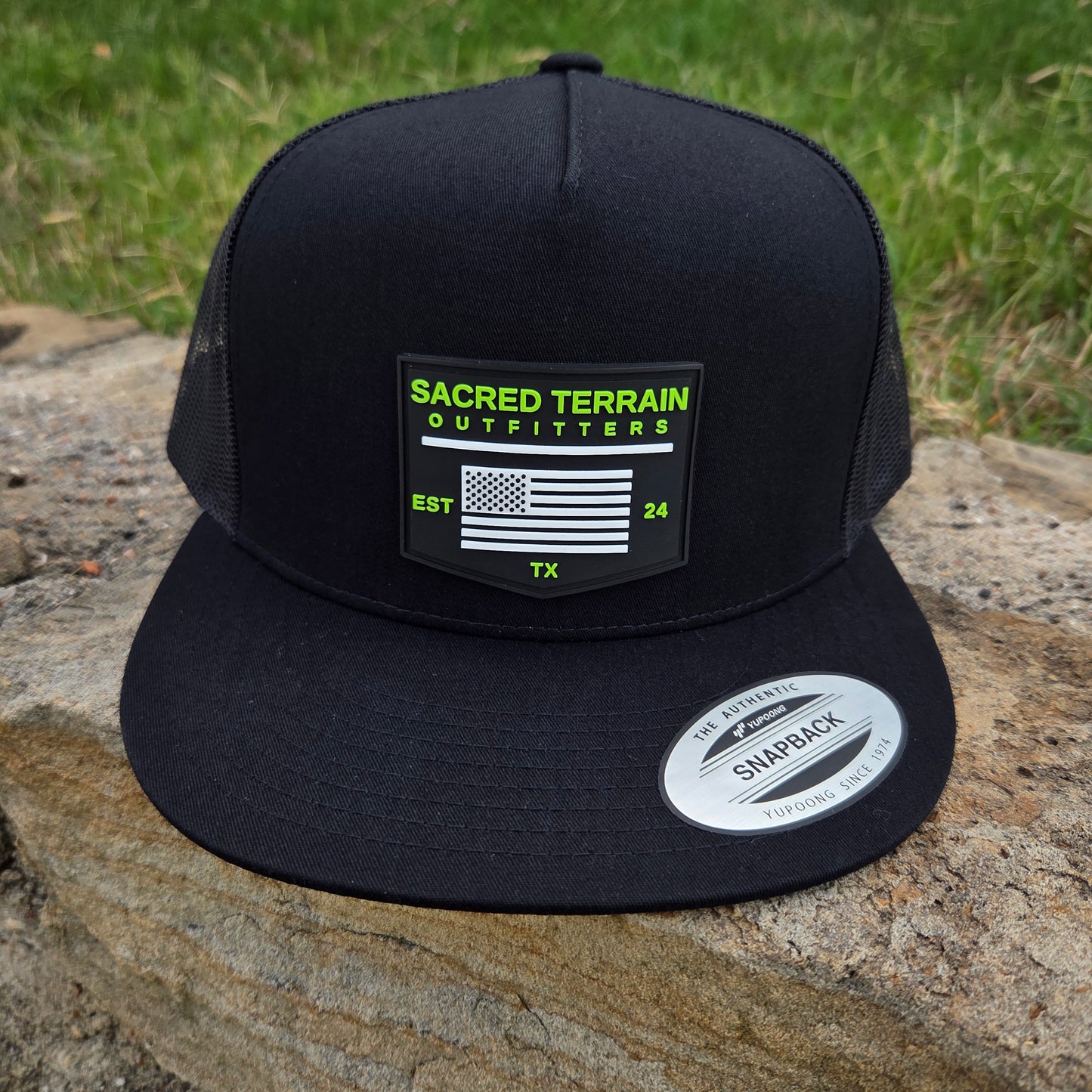 Sacred American PVC Patch | Flat Bill | High Crown