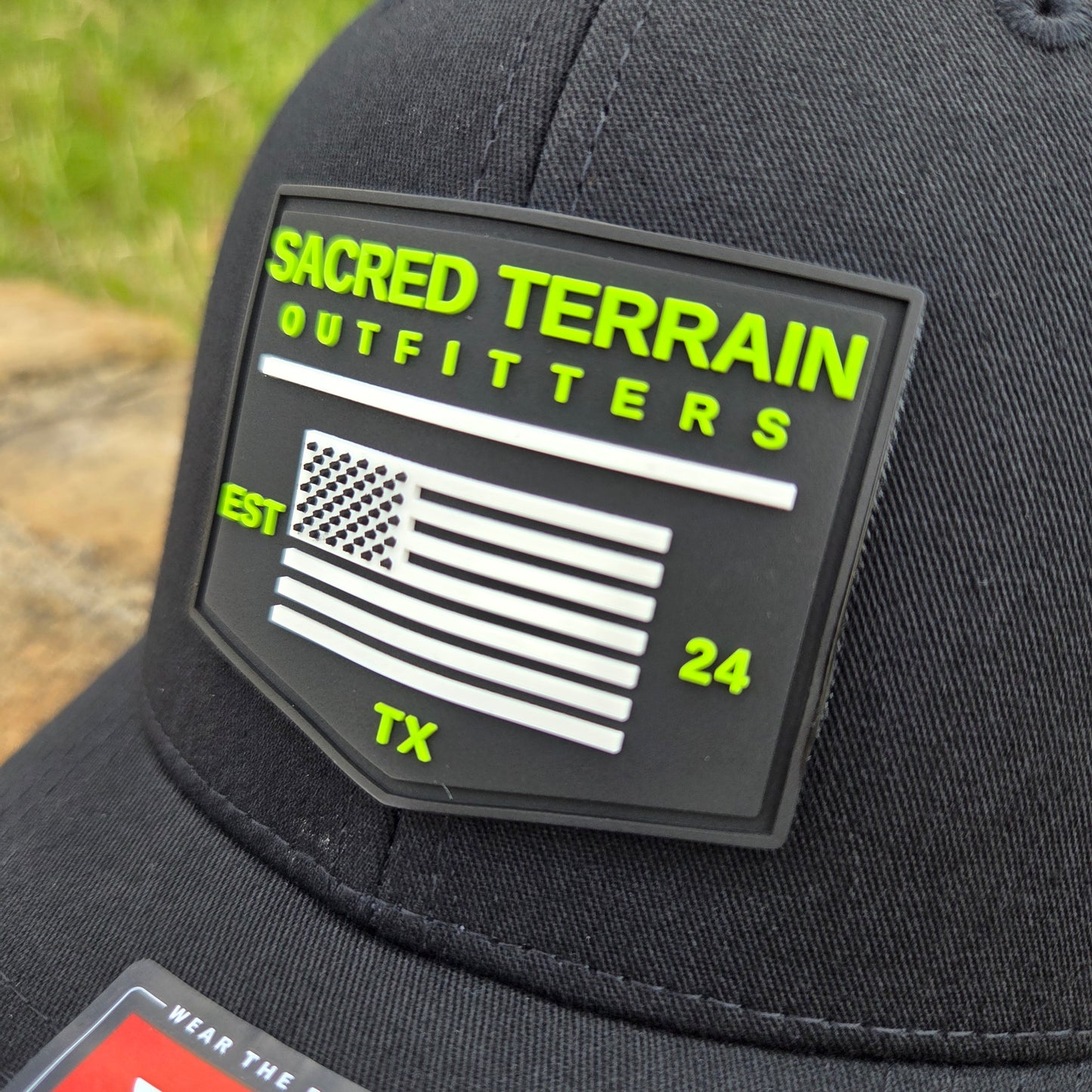 Sacred American PVC Patch | Richardson 110 | SM/MD FLEXFIT | Fitted Cap