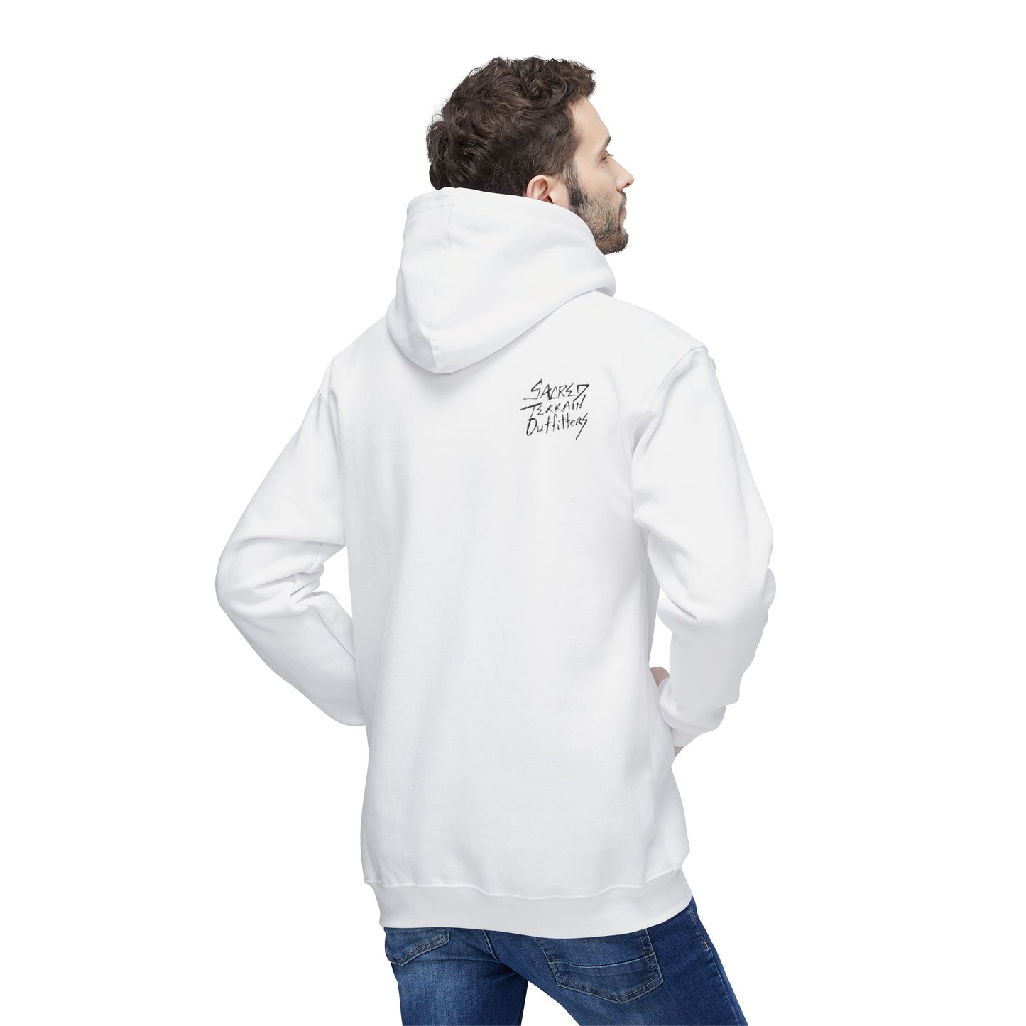 Freedom Cross Sacred Terrain Unisex Hooded Sweatshirt Made In USA