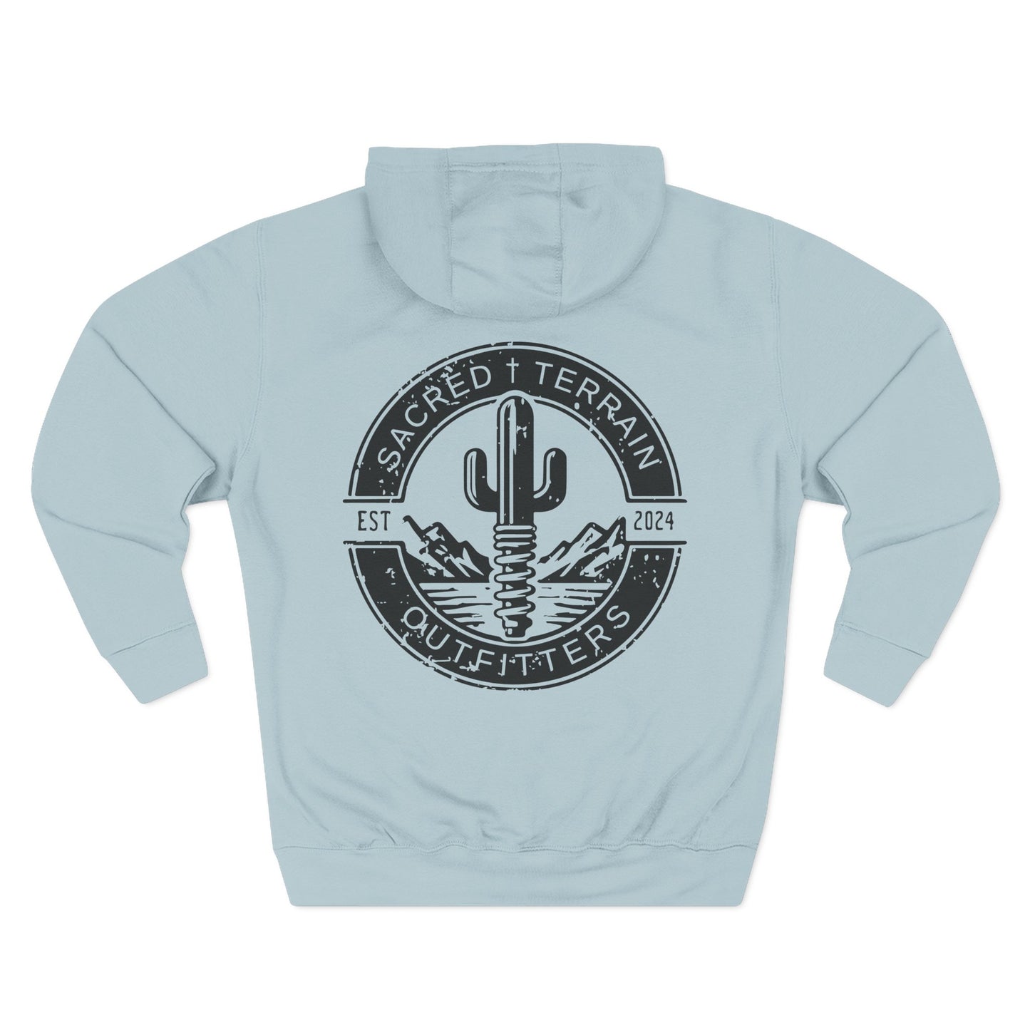 Cactus Crest Distressed Hoodie
