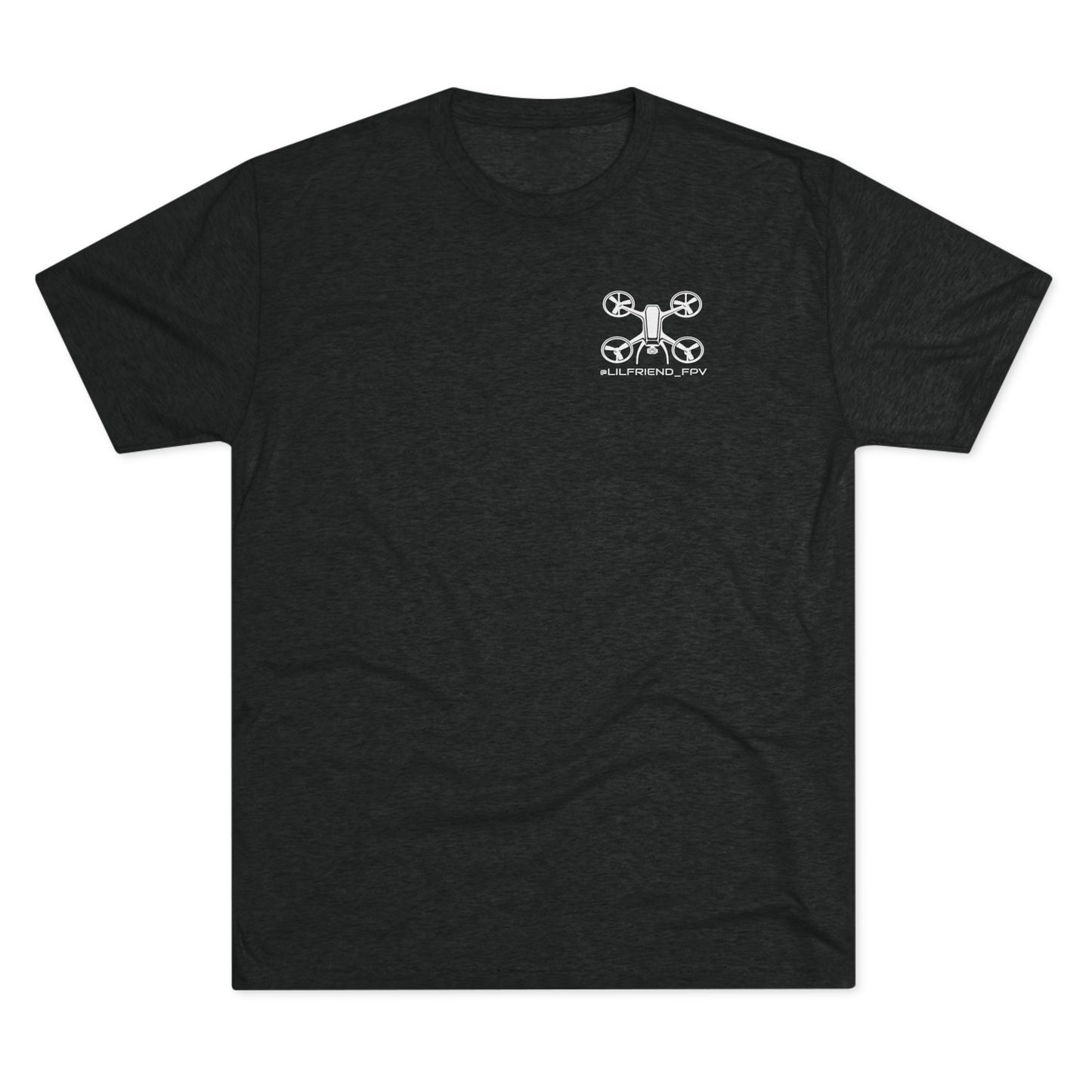 FPV Drone T‑Shirt — LilFriend_FPV Logo Tee (Front Chest + Back Graphic)