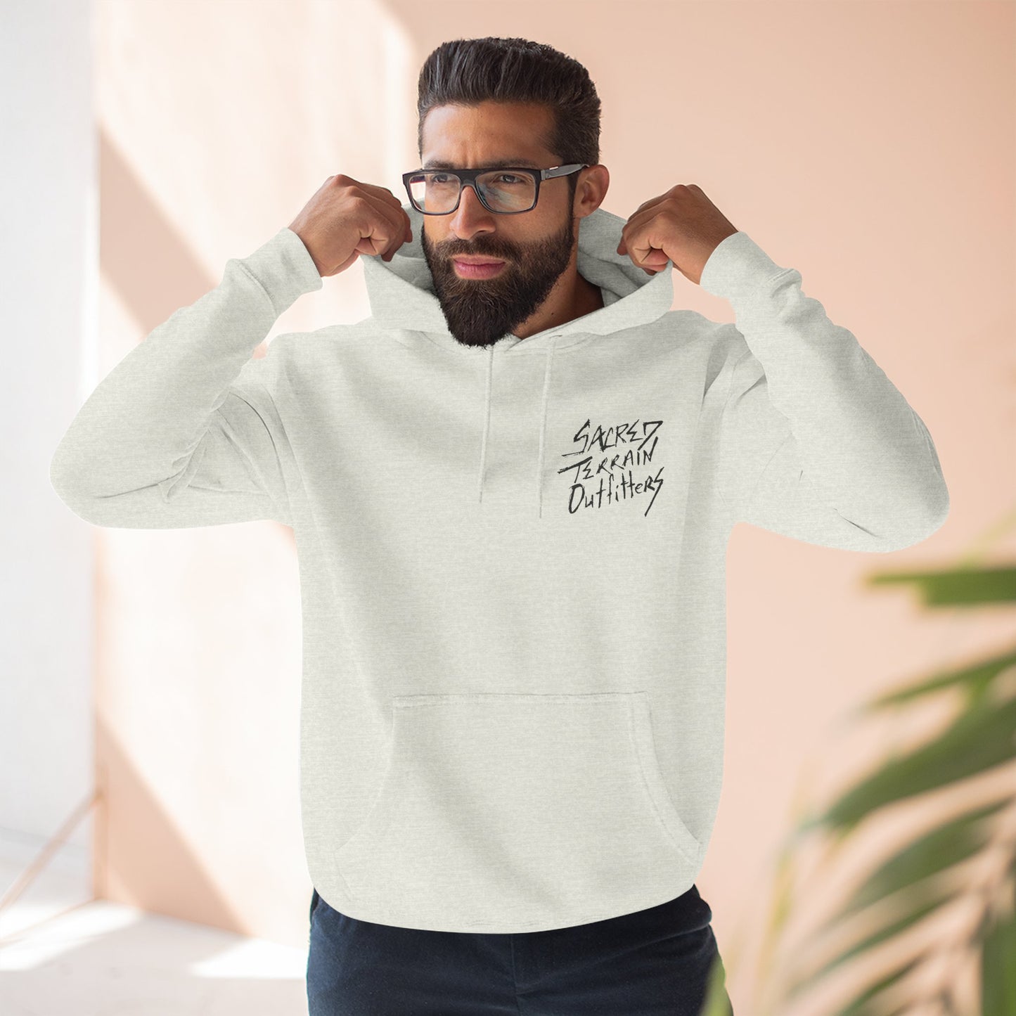 Cactus Crest Distressed Hoodie