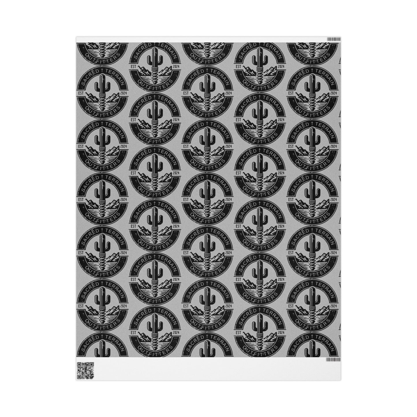 Retro-Inspired Wrapping Paper, Cactus and Mountain Theme, Perfect for Gifts, Holidays, Birthdays, and Celebrations