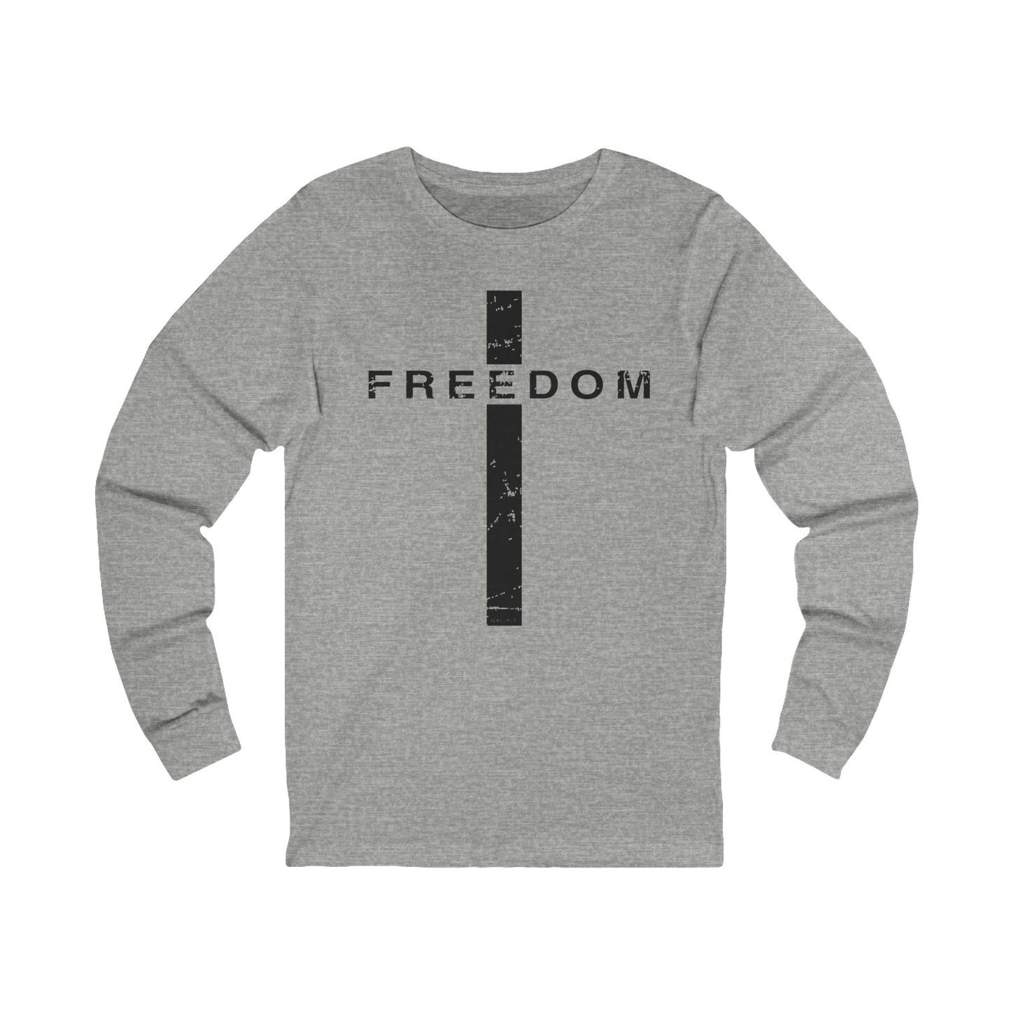 Freedom Cross, Sacred Terrain Outfitters, Unisex Long Sleeve Tee, Trendy Apparel, Casual Wear, Gift for Him/Her, Everyday Clothing