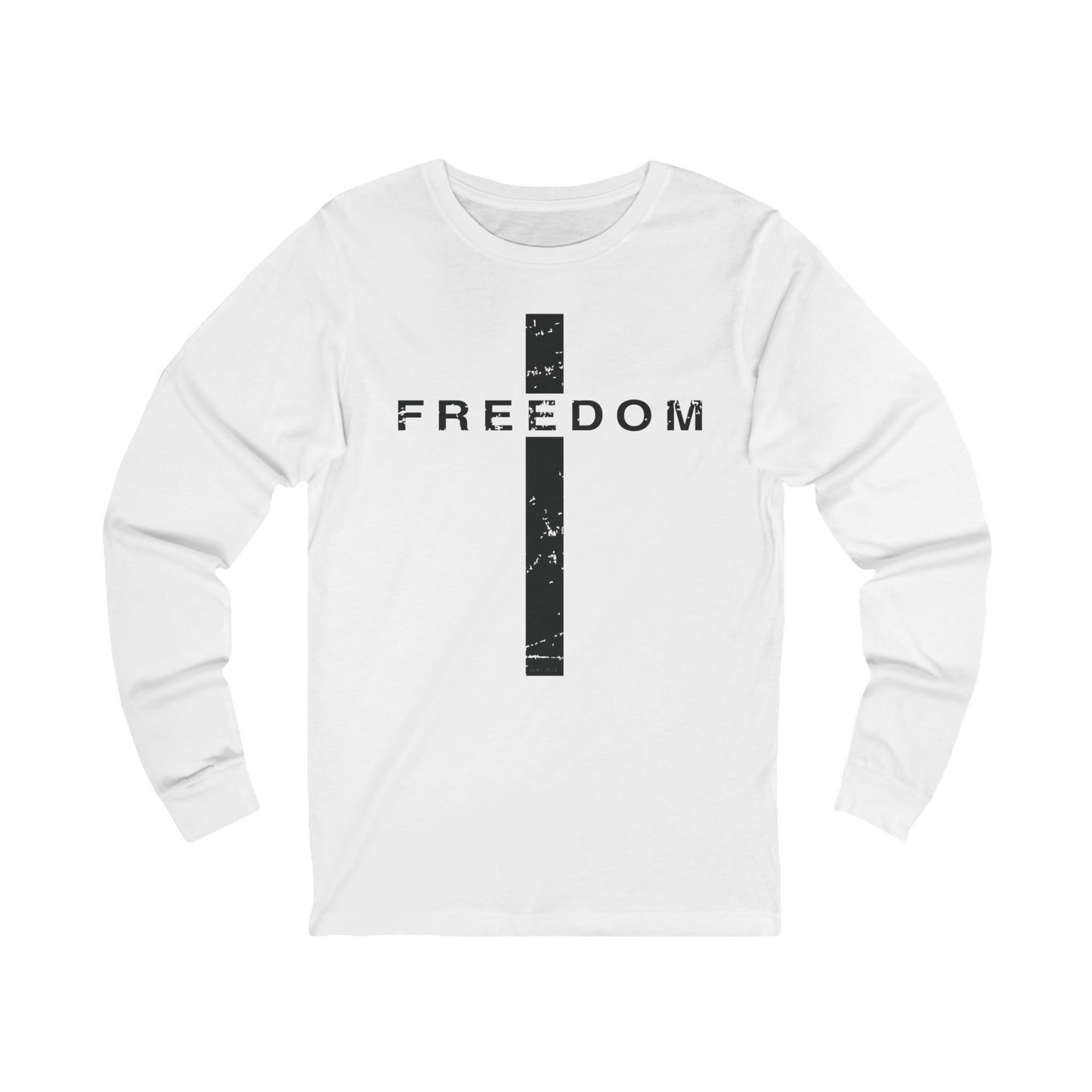 Freedom Cross, Sacred Terrain Outfitters, Unisex Long Sleeve Tee, Trendy Apparel, Casual Wear, Gift for Him/Her, Everyday Clothing