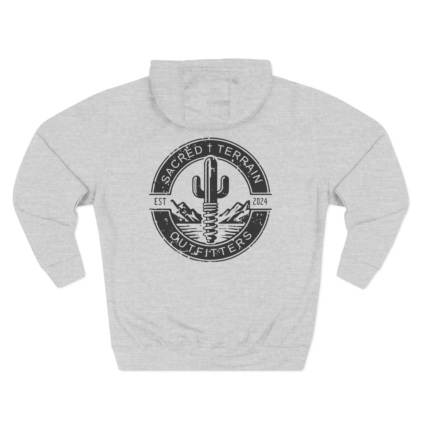 Cactus Crest Distressed Hoodie