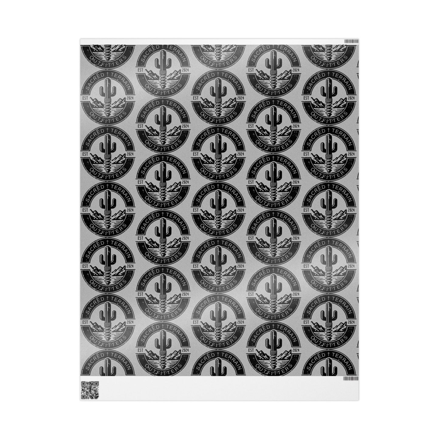 Retro-Inspired Wrapping Paper, Cactus and Mountain Theme, Perfect for Gifts, Holidays, Birthdays, and Celebrations