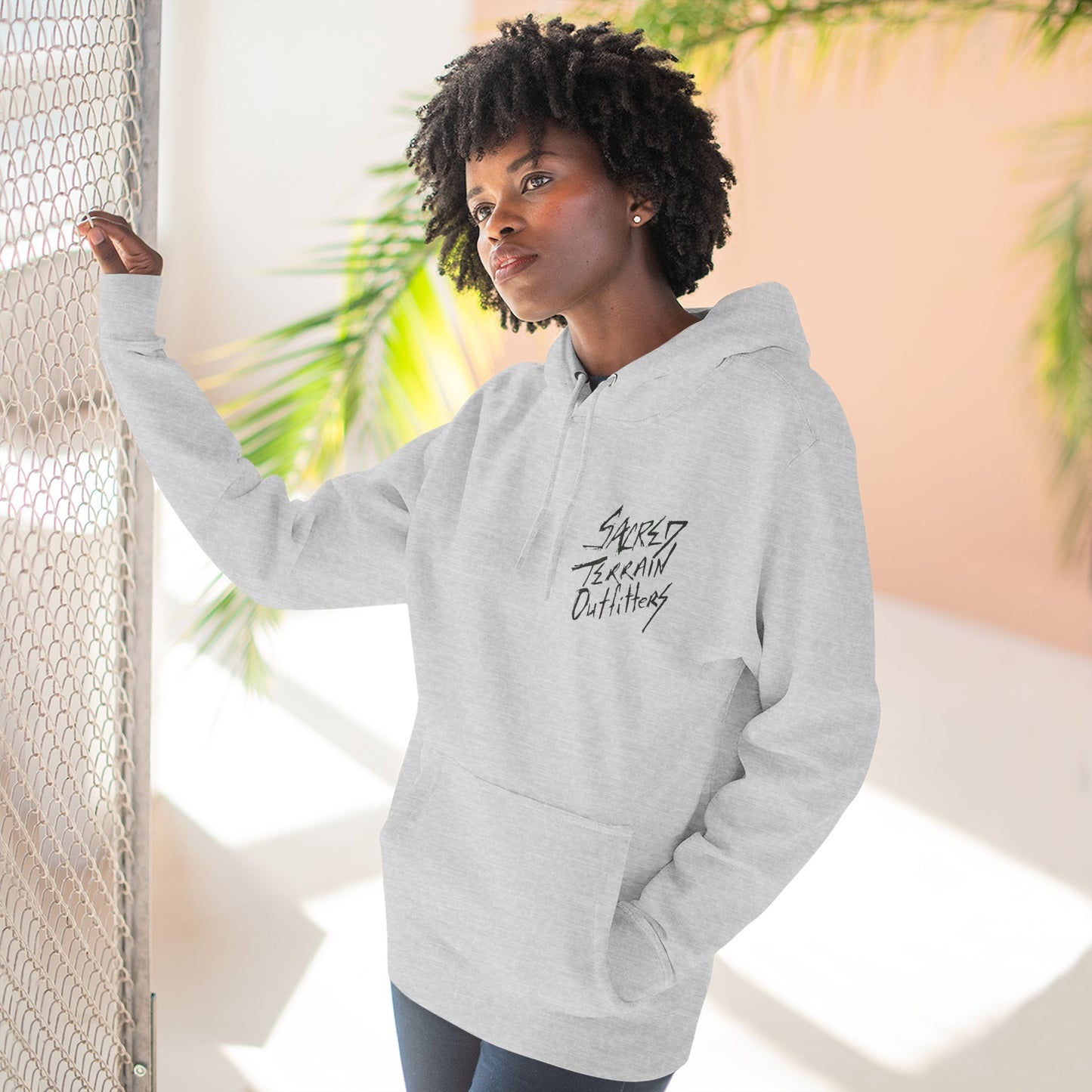 Cactus Crest Distressed Hoodie