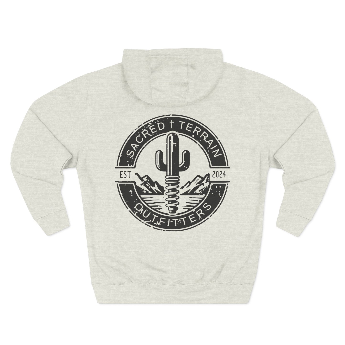 Cactus Crest Distressed Hoodie