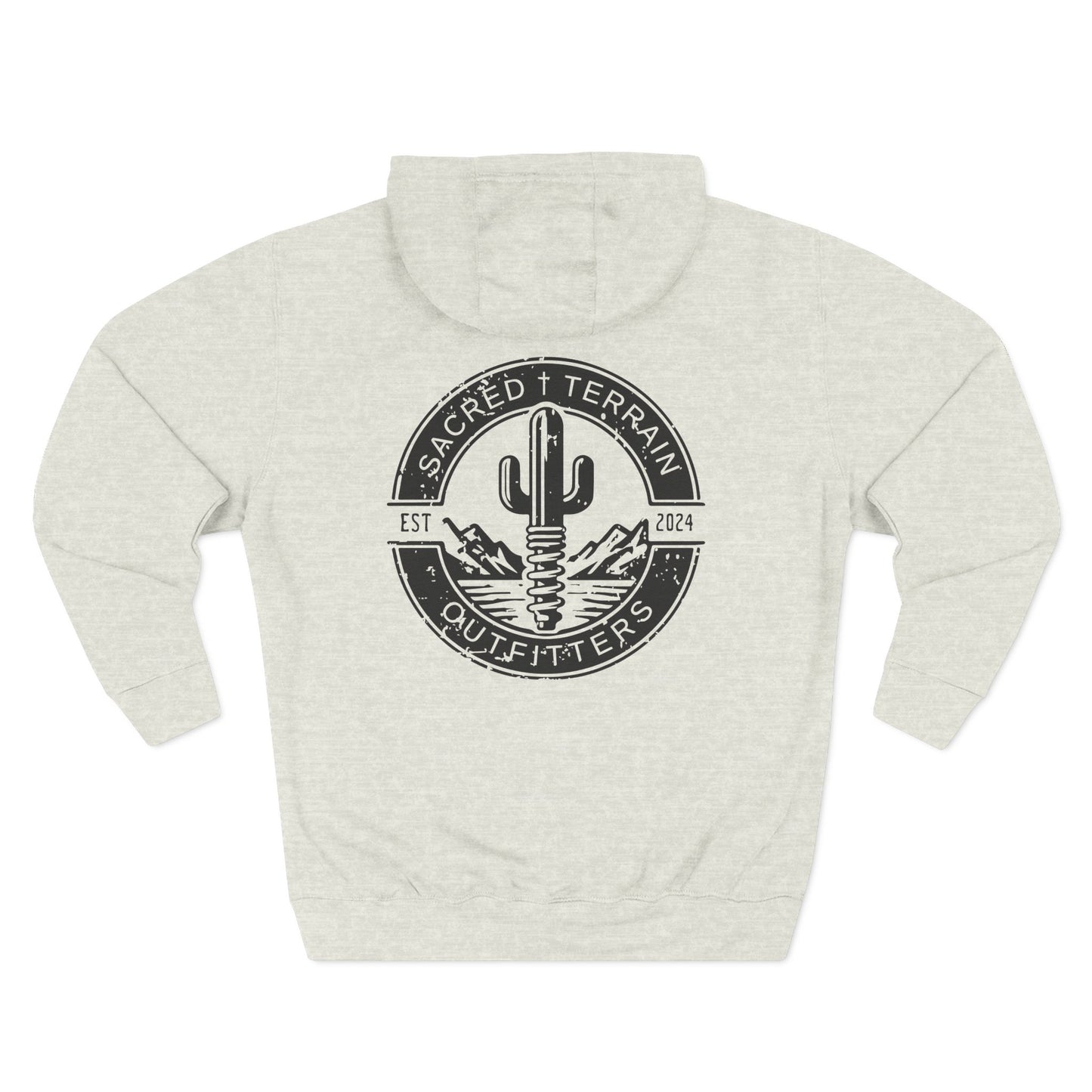 Cactus Crest Distressed Hoodie