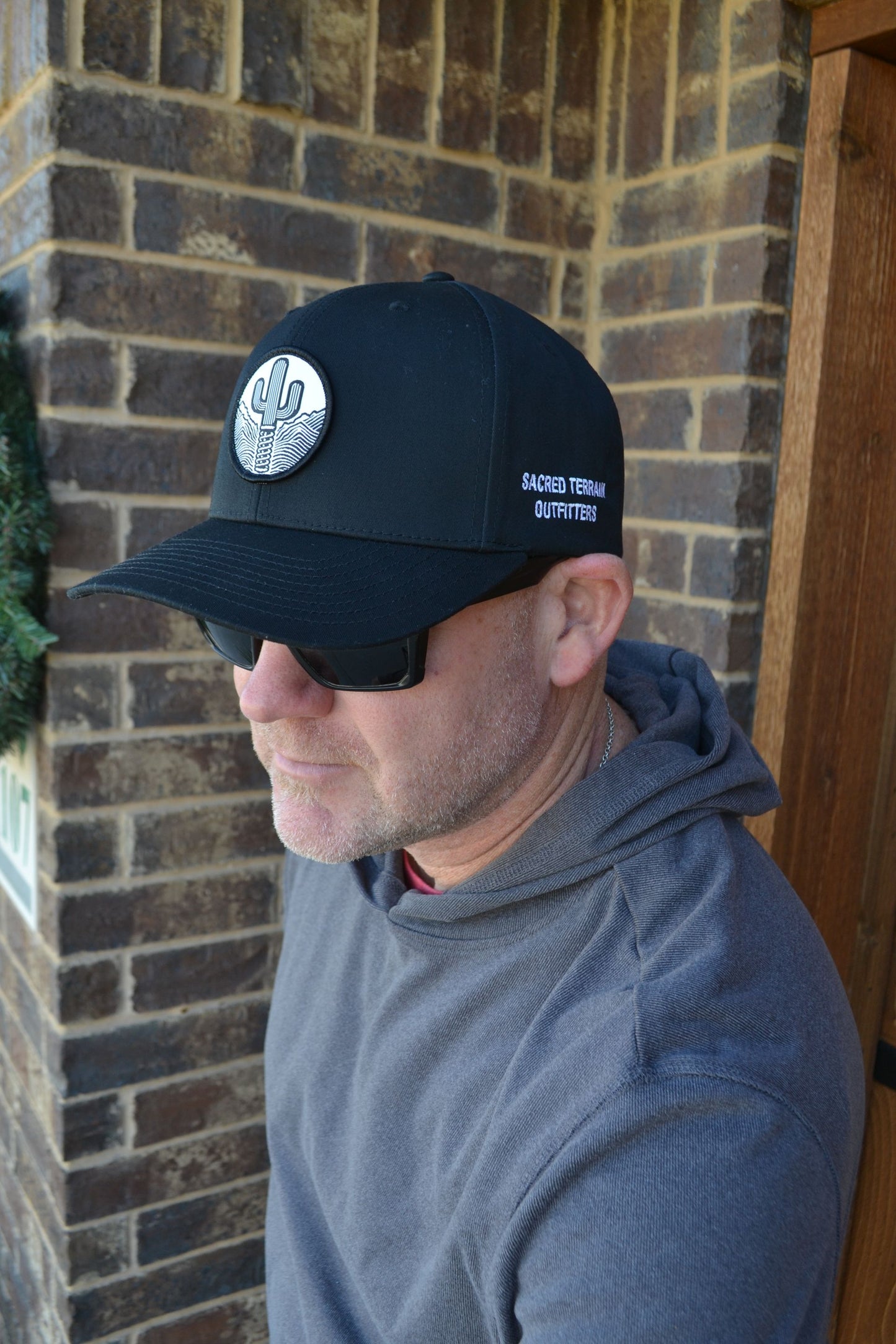 Sacred Stitches 312 Solid Black - Richardson Snapback with Woven Patch