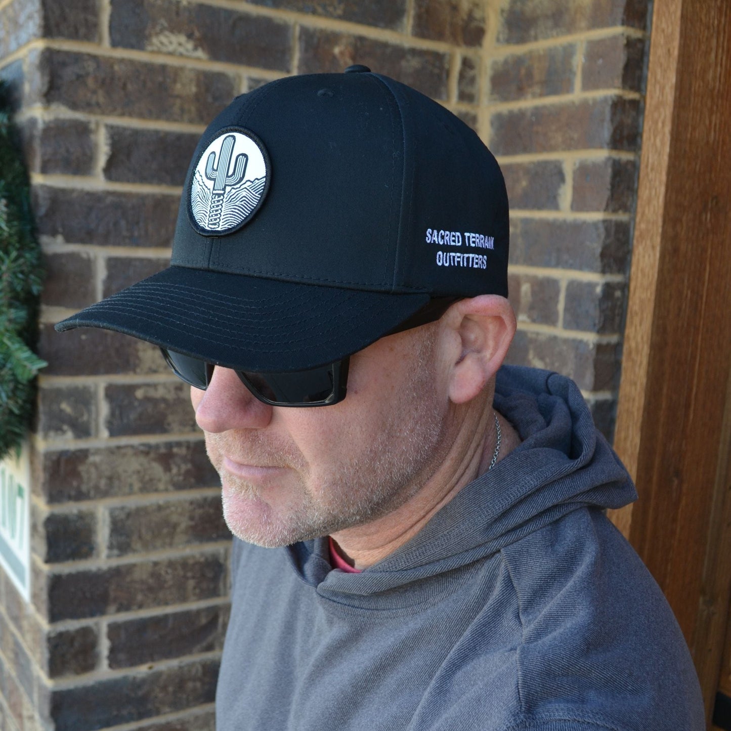 Sacred Stitches 312 Solid Black - Richardson Snapback with Woven Patch