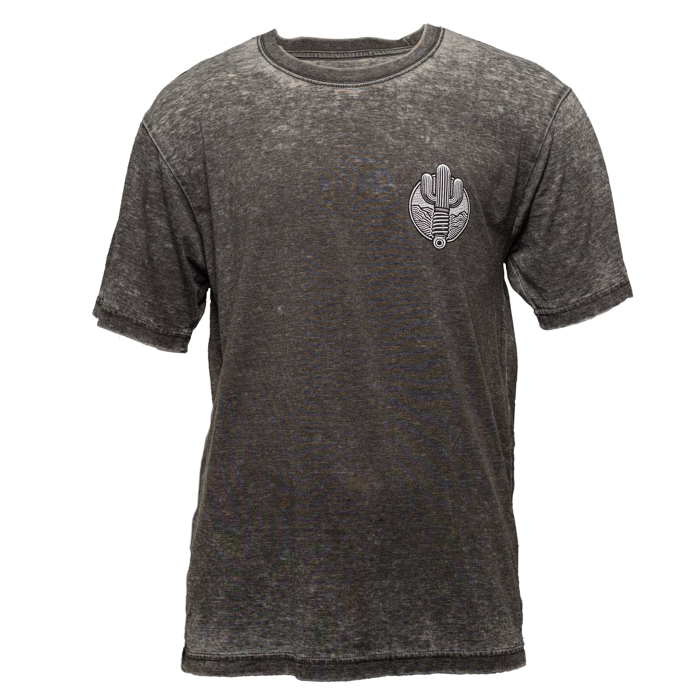 Vintage Cactus Crest Charcoal Ultra Soft Distressed Tee