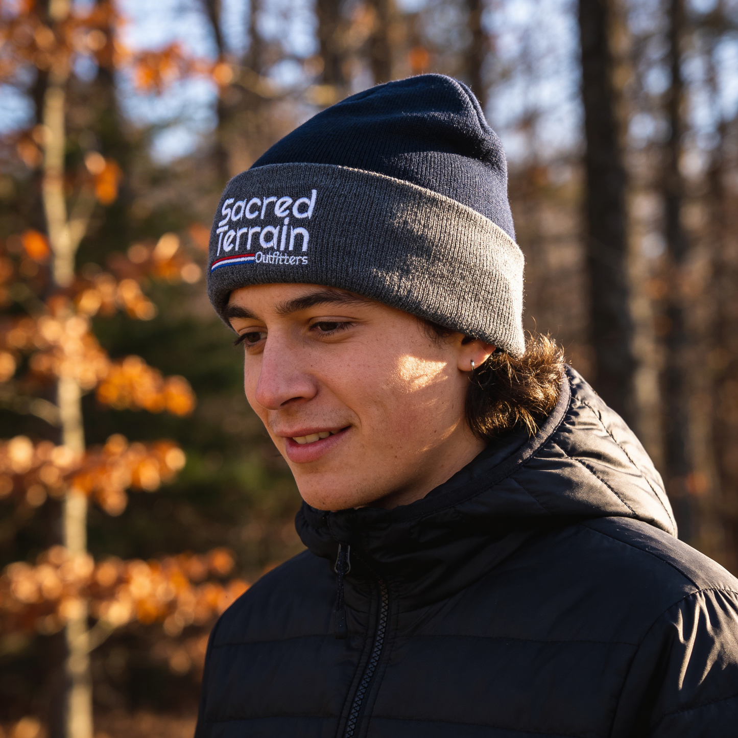 Sacred Terrain Blue/Grey Beanie