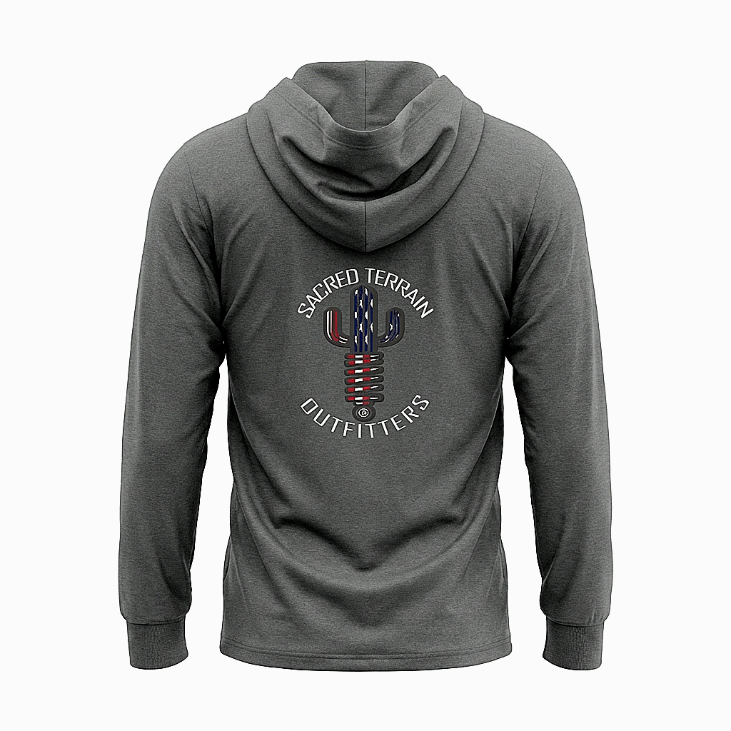 Hooded Tee with Colorful Cactus Design - Horsepower 4 Heroes Benefit