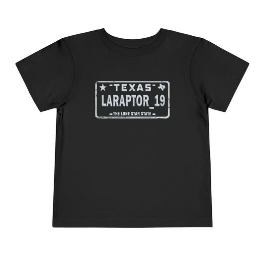 Toddler Tee - 'Texas Raptor 19' License Plate Design