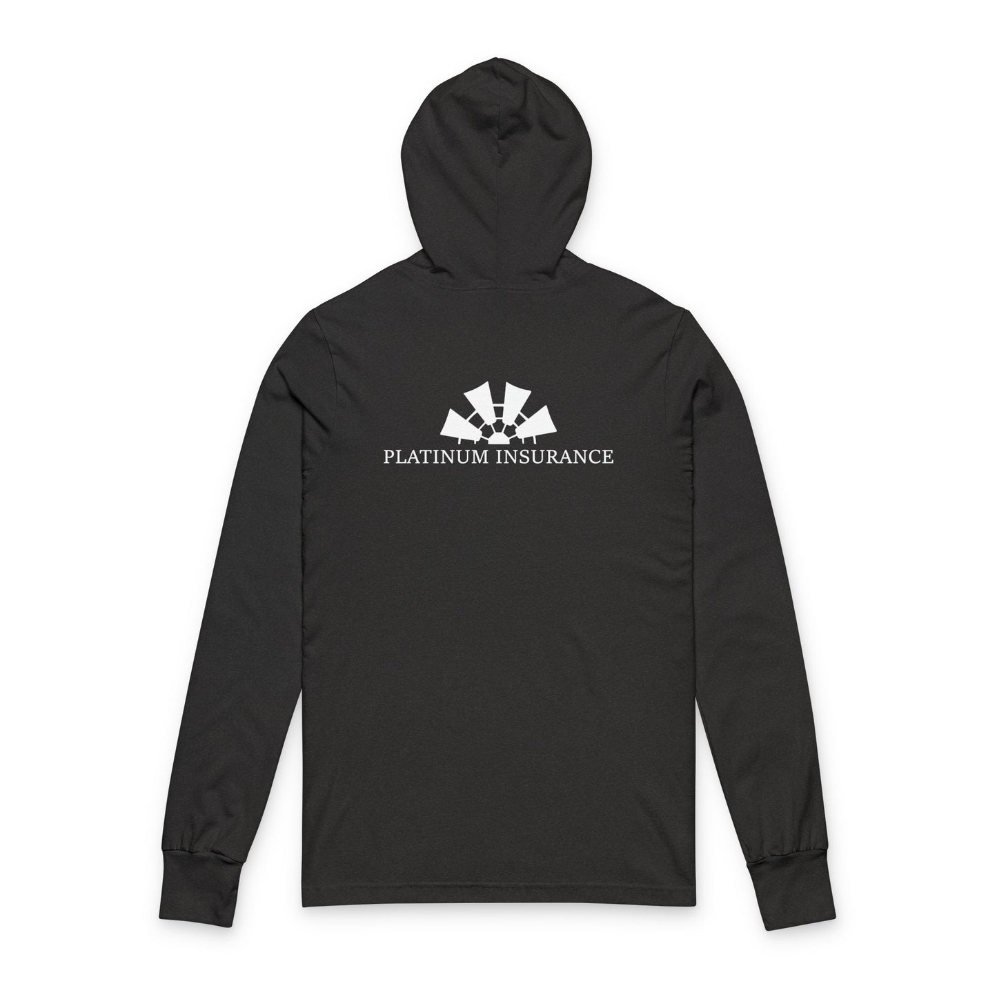 Platinum Insurance Hooded Long Sleeve Hooded Tee — Lightweight Casual Hooded Tee