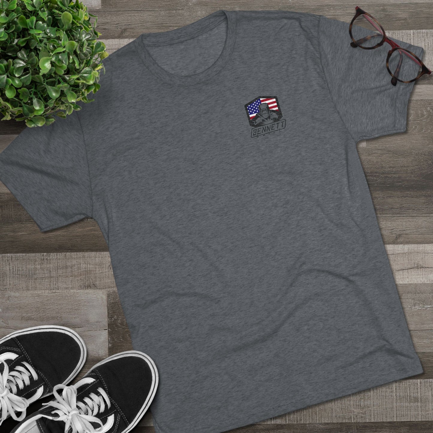 Bennett Built Option B — American Flag Welder Shirt