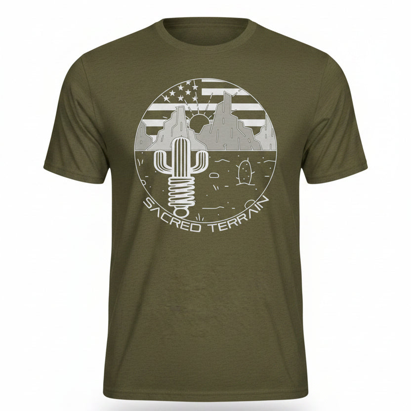 Summer Saguaro — Cactus & American Flag Design