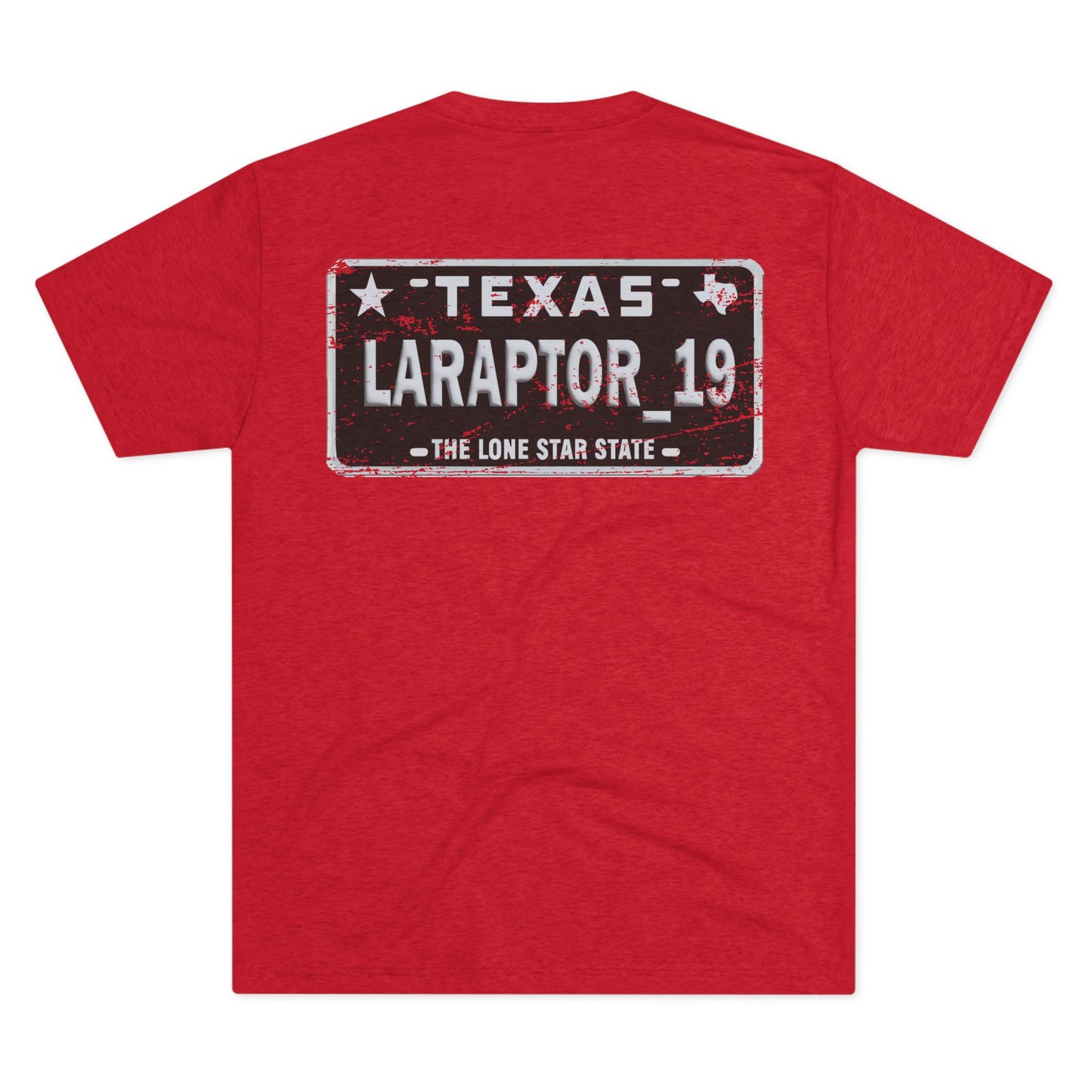 'LARAPTOR_19' -  Fitted Tri-Blend T-Shirt