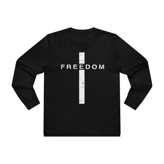 Freedom Cross | Sacred Terrain Outfitters | Men's Long-sleeved Tee, Stylish Base Layer, Casual Wear, Gift for Him, Unisex Fashion, Graphic Tee