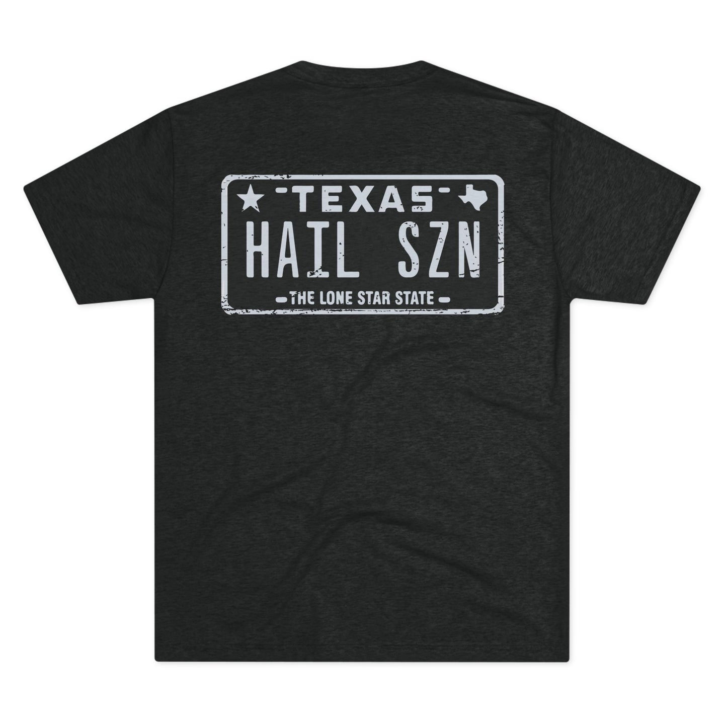 Texas Hail SZN Tee — Retro License Plate Cactus Graphic Shirt