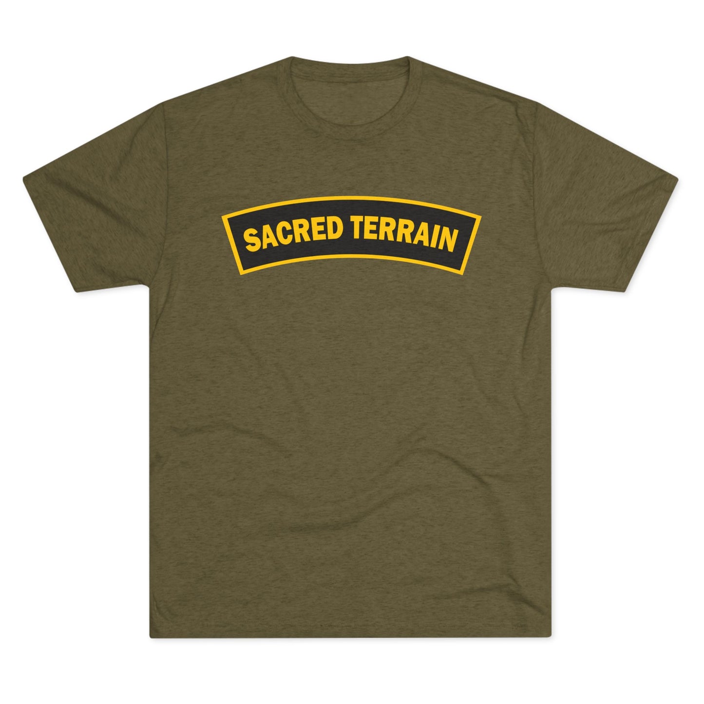T-Shirt — "Sacred Terrain" Yellow Arch Graphic Tee
