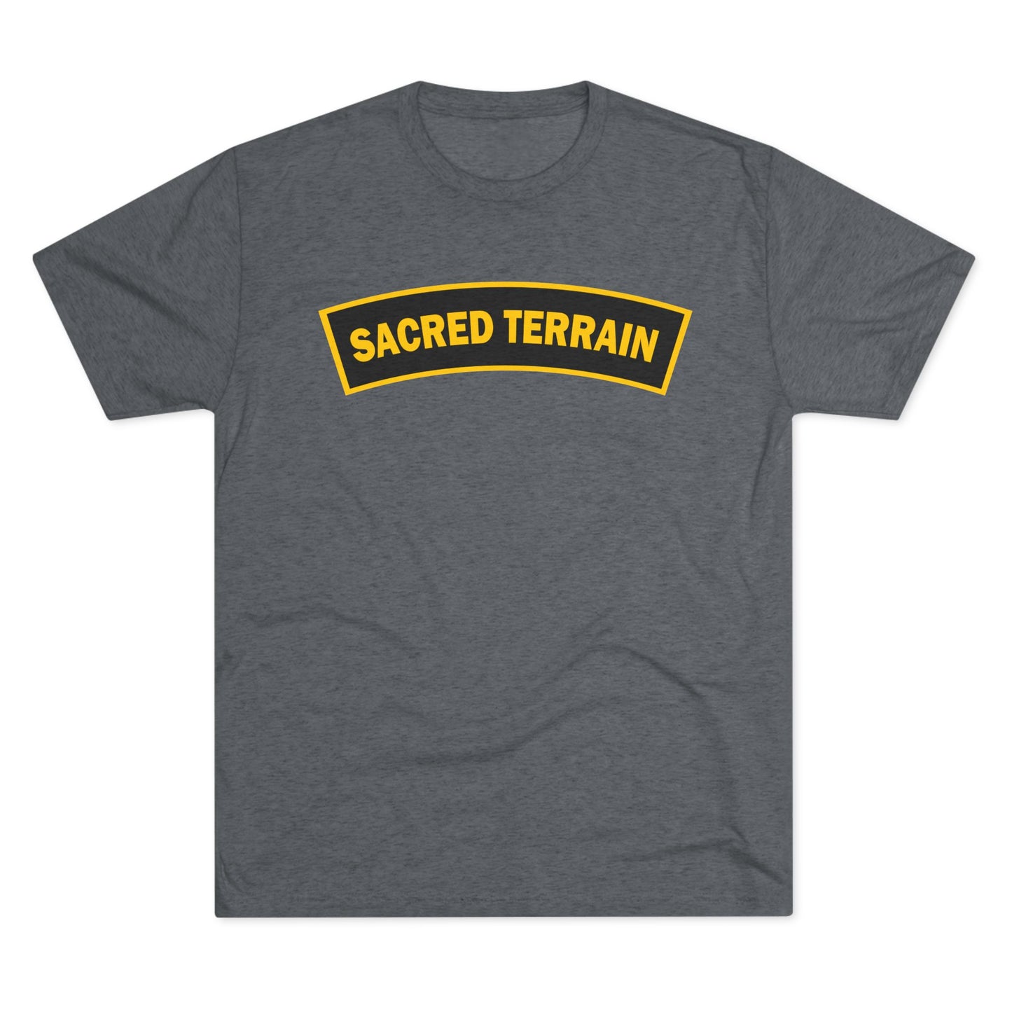 T-Shirt — "Sacred Terrain" Yellow Arch Graphic Tee