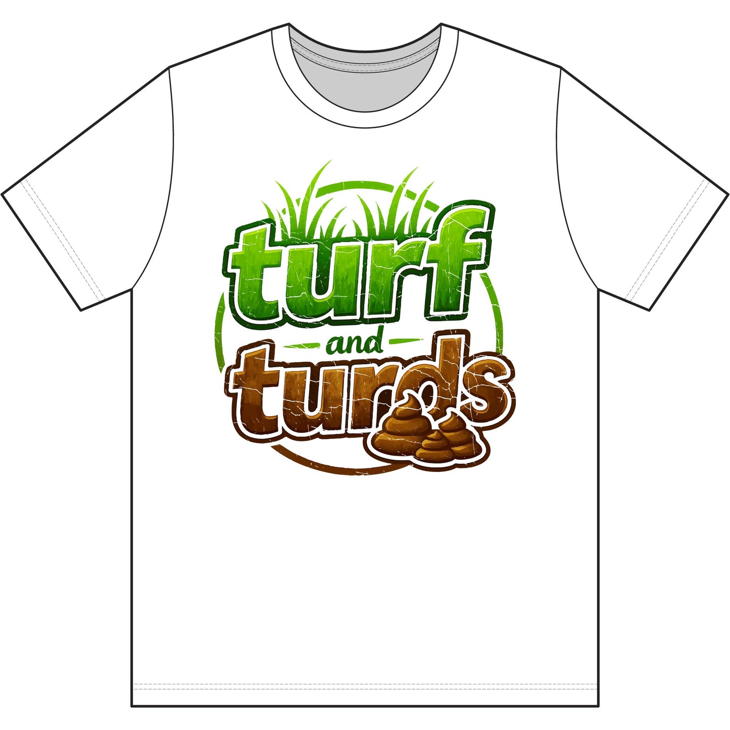 Performance T-Shirt — "Turf and Turbs" Lawn Care Humor Graphic Tee