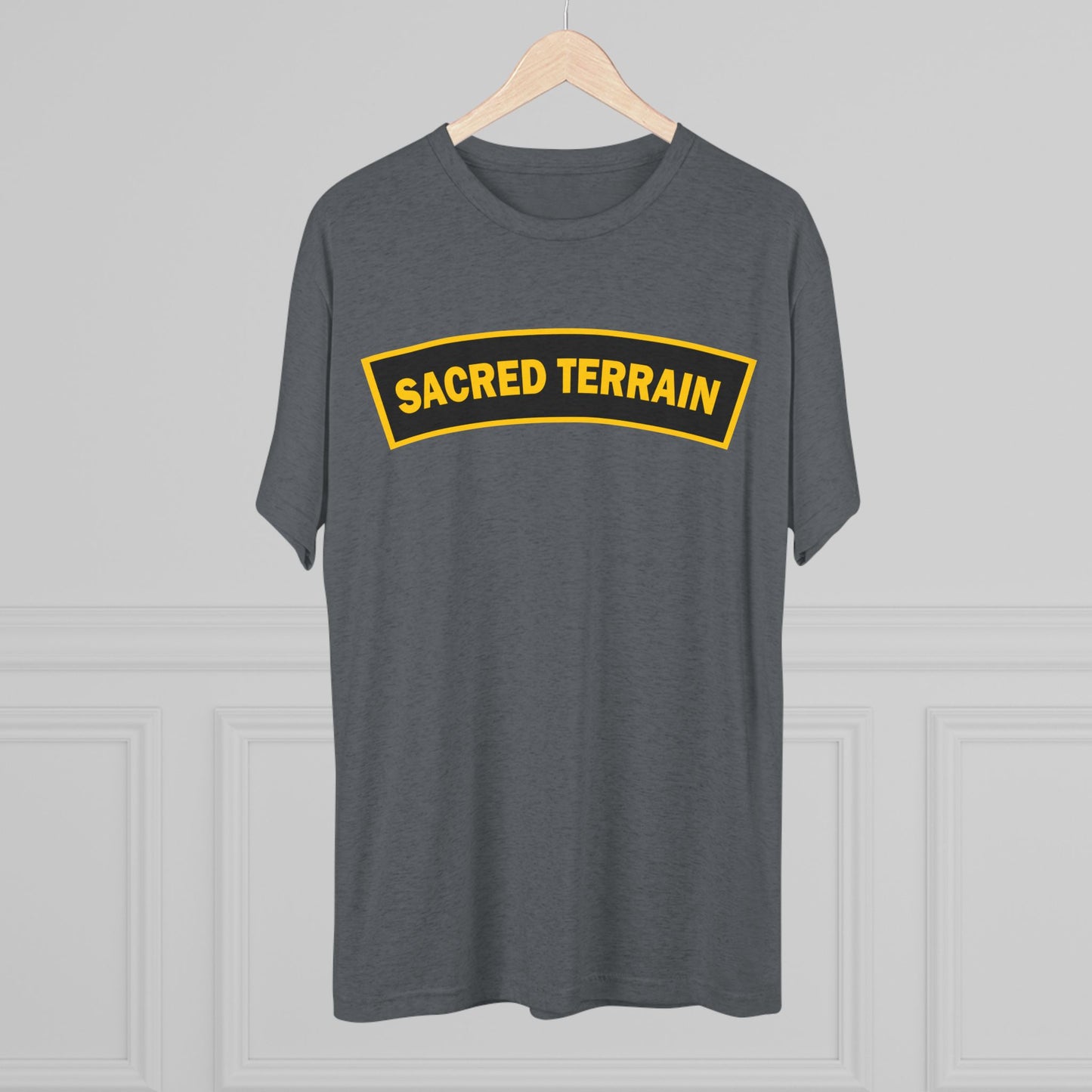 T-Shirt — "Sacred Terrain" Yellow Arch Graphic Tee