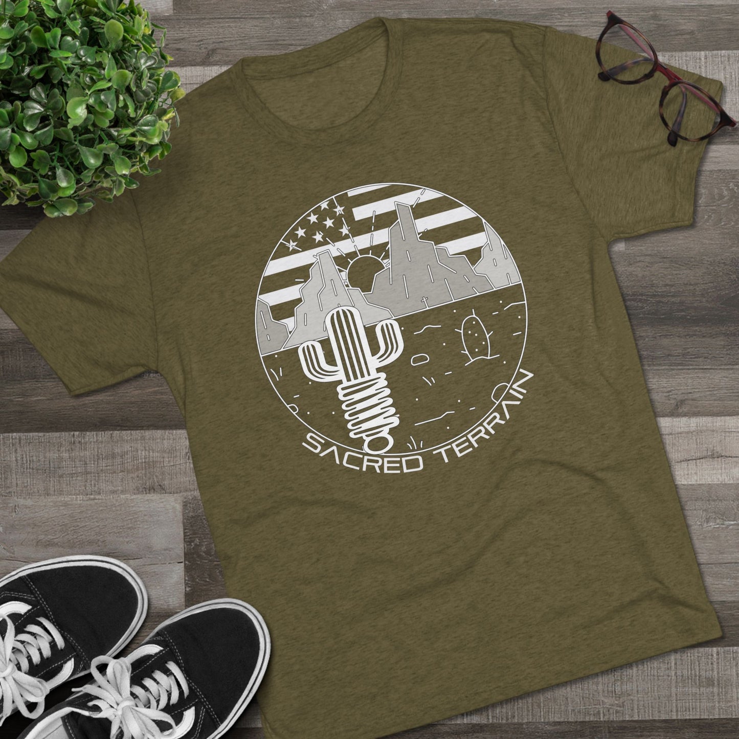 Summer Saguaro — Cactus & American Flag Design