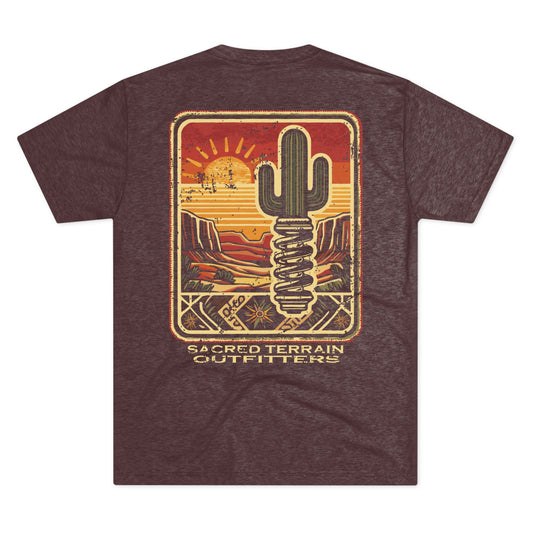 Sacred Saguaro Distressed Patch Fitted Men's Tee