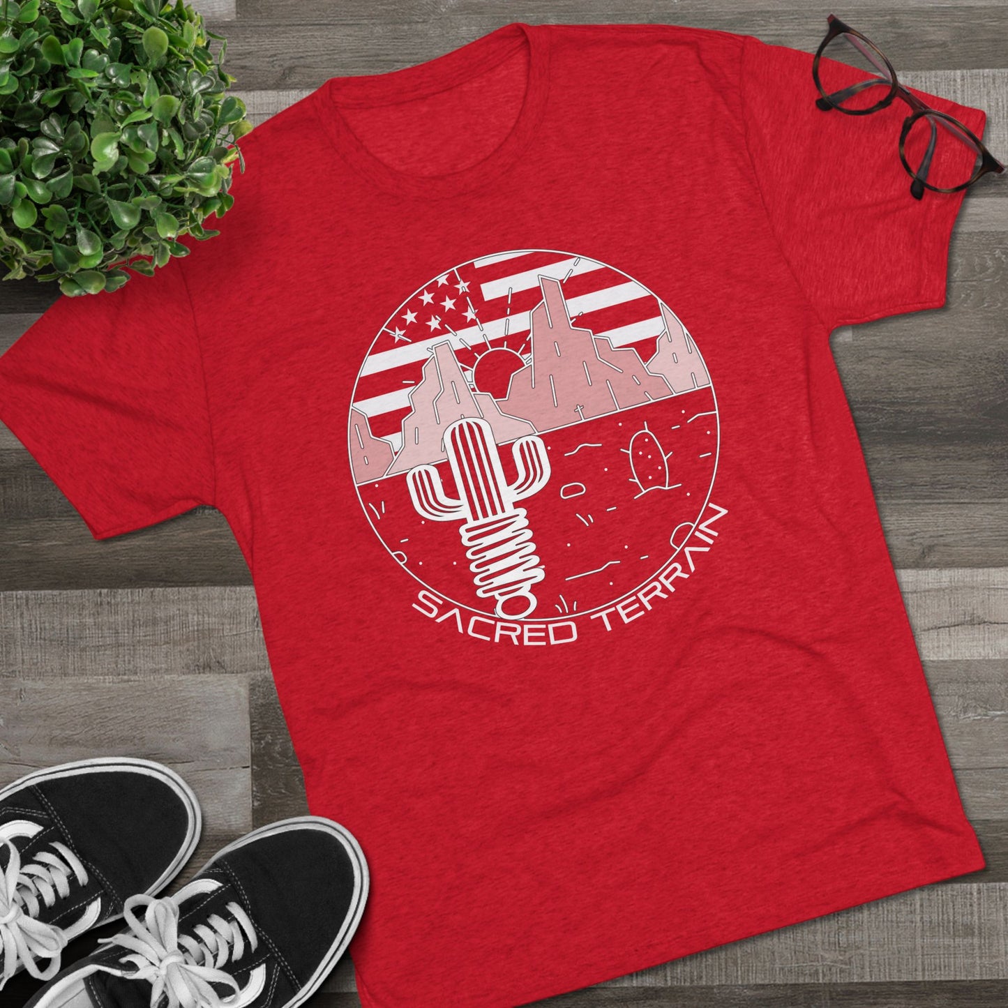 Summer Saguaro — Cactus & American Flag Design